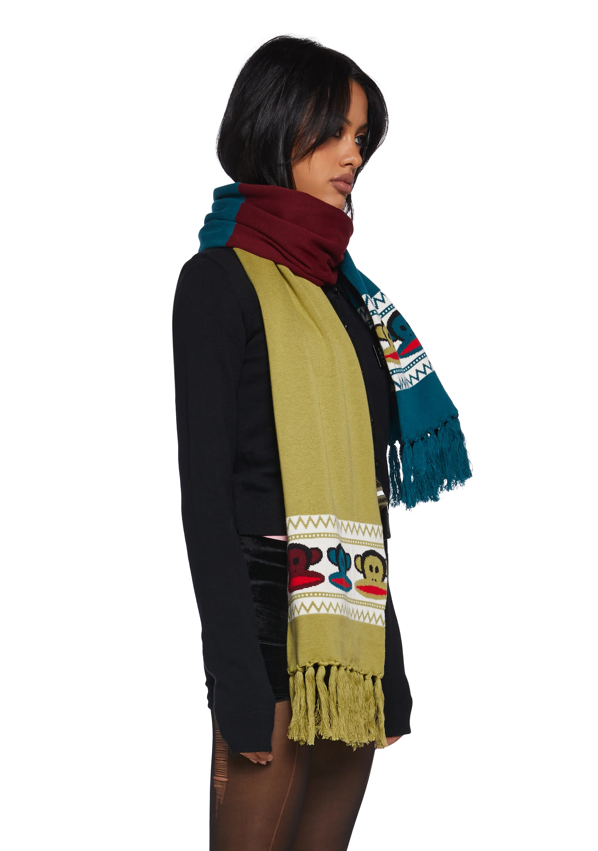 Retro Cozy Knit Scarf - Image 3