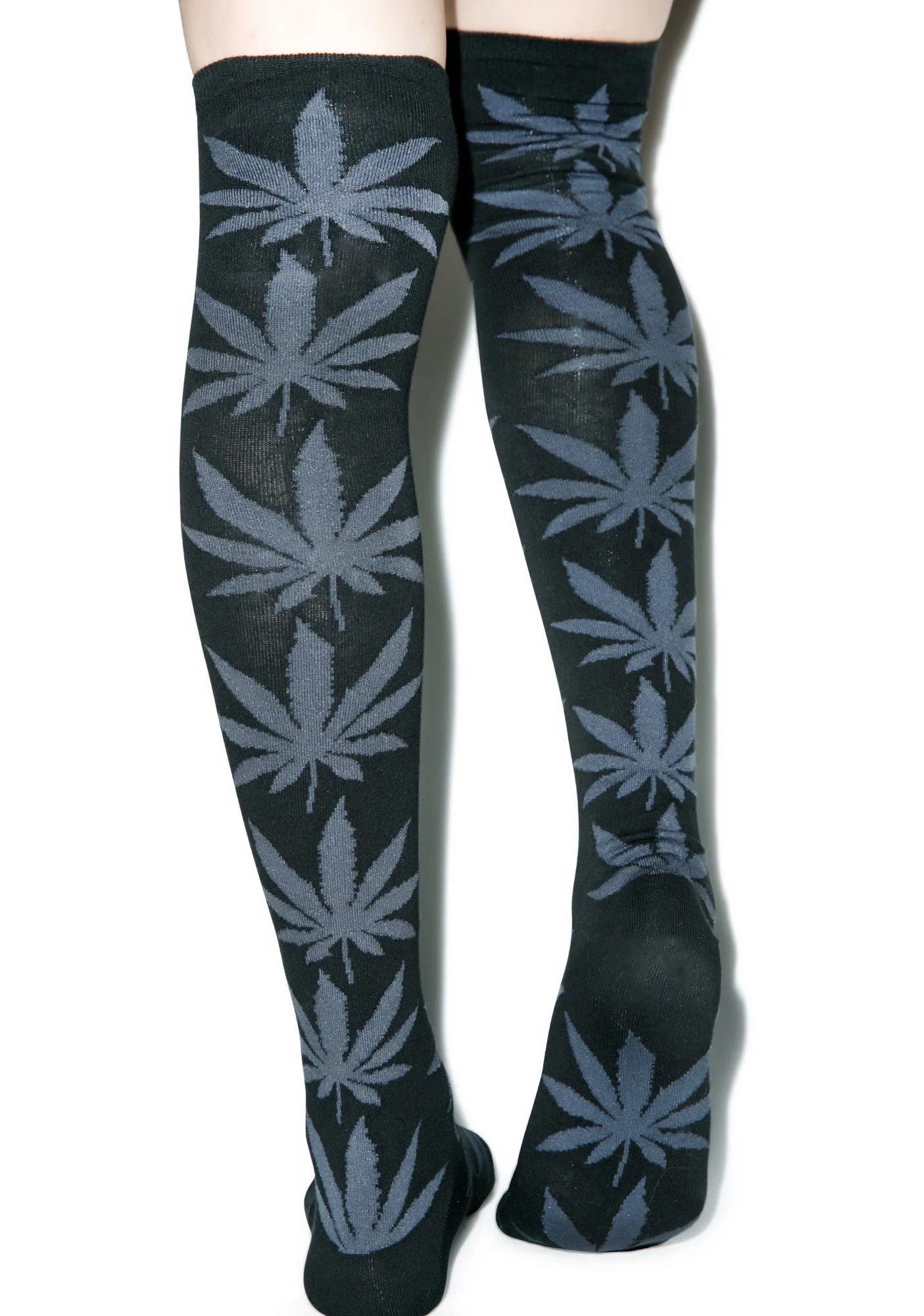 Plantlife Thigh High Socks - Gray - Image 10