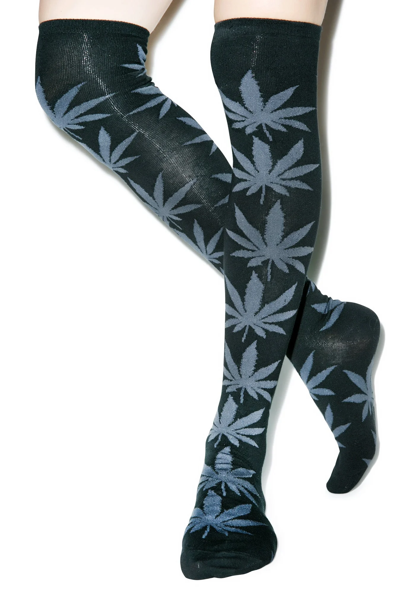 Plantlife Thigh High Socks - Gray - Image 7