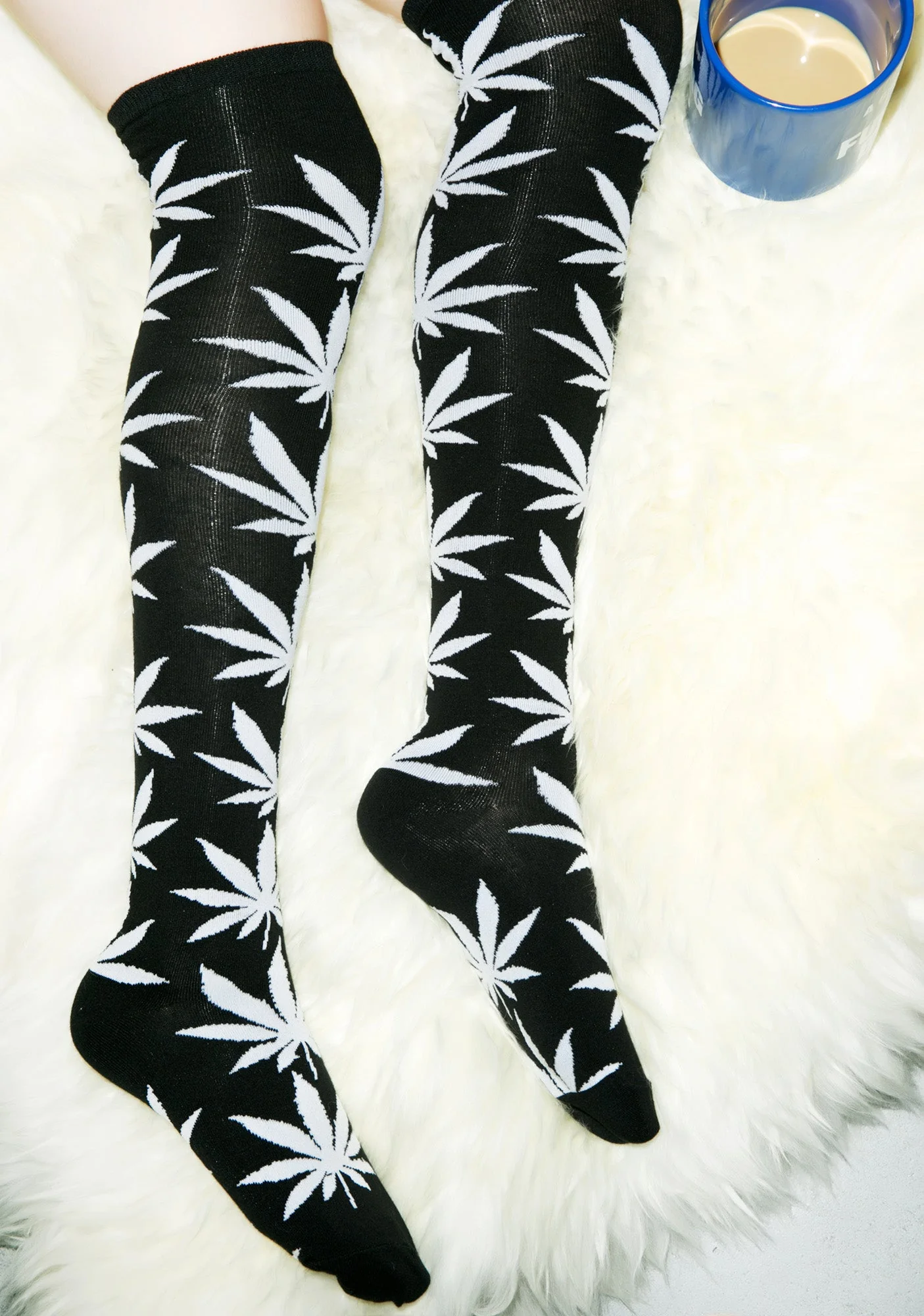 Plantlife Thigh High Socks - Gray - Image 8