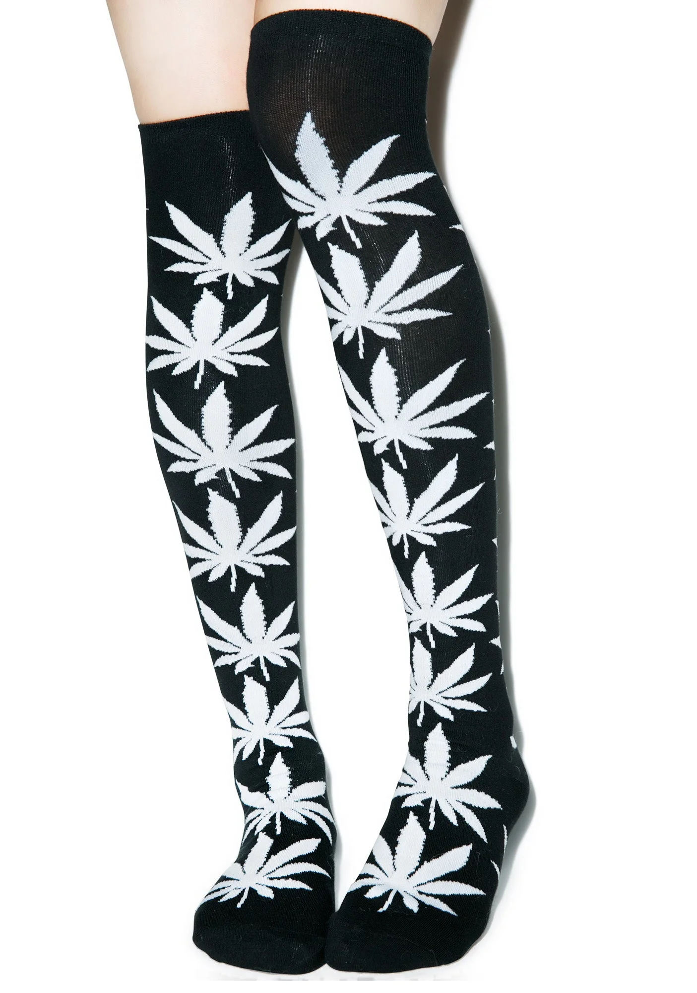 Plantlife Thigh High Socks - Gray - Image 9