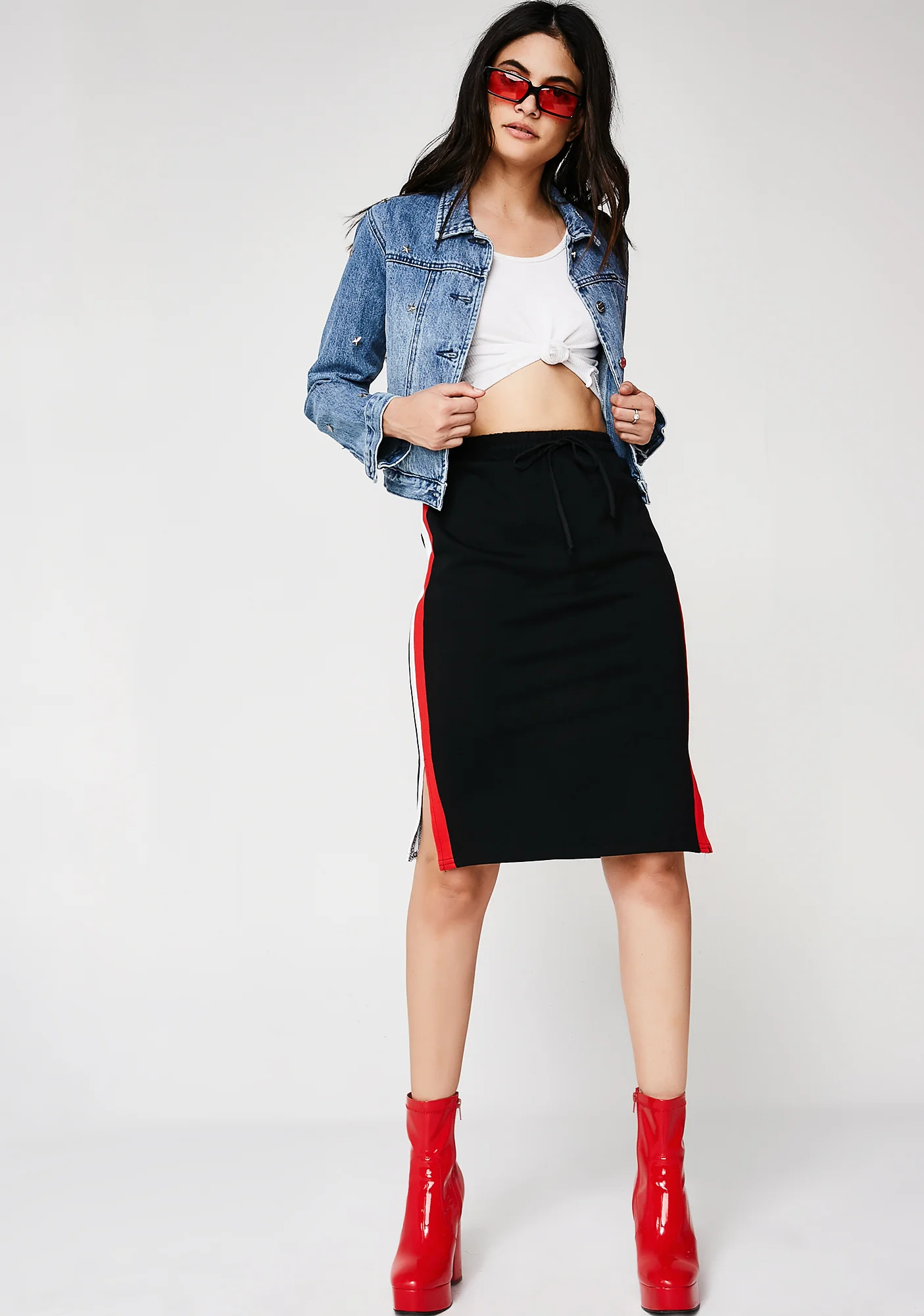 Play Your Part Striped Skirt - Image 9