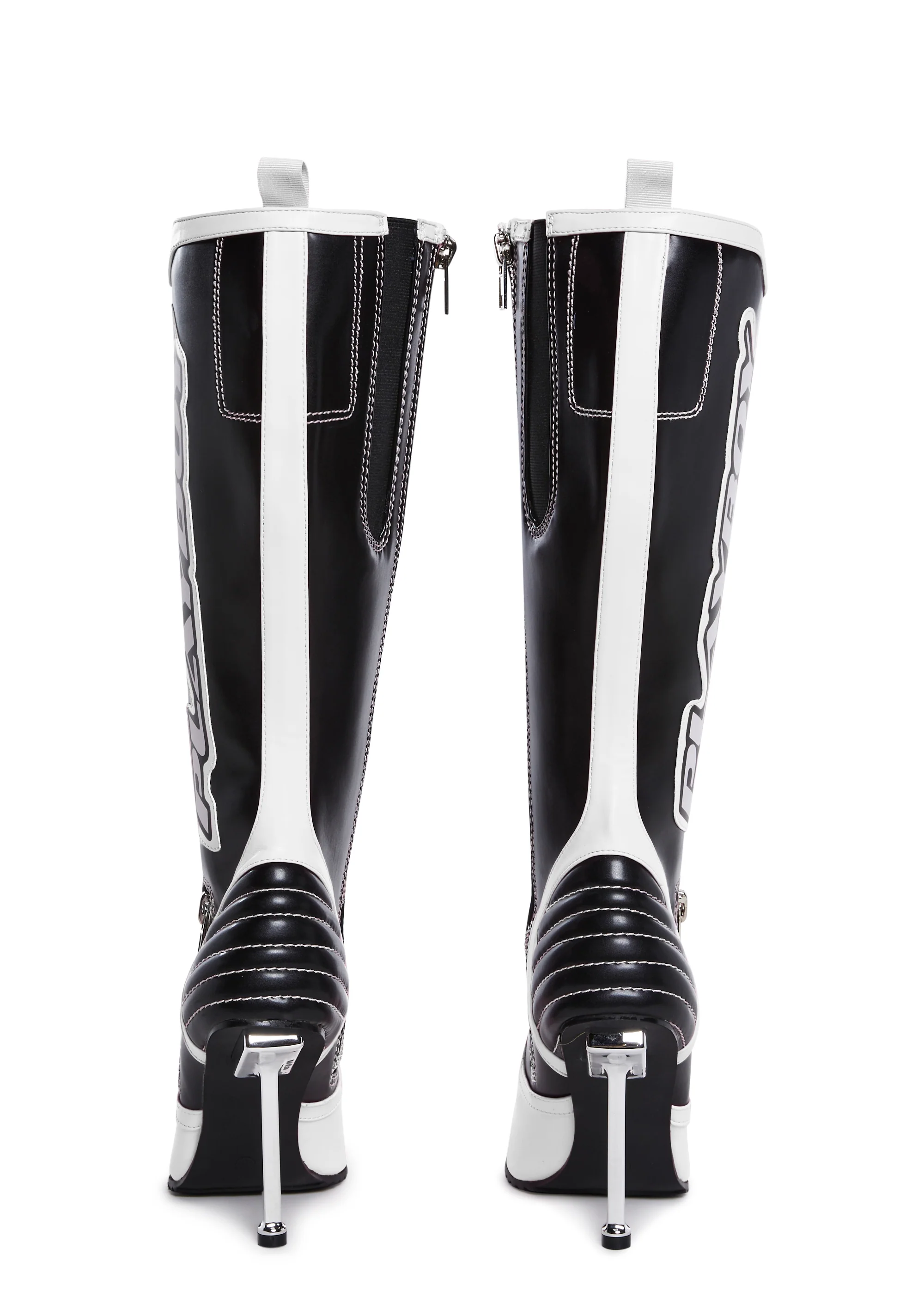 Revved Up Ready Moto Boots - White - Image 4