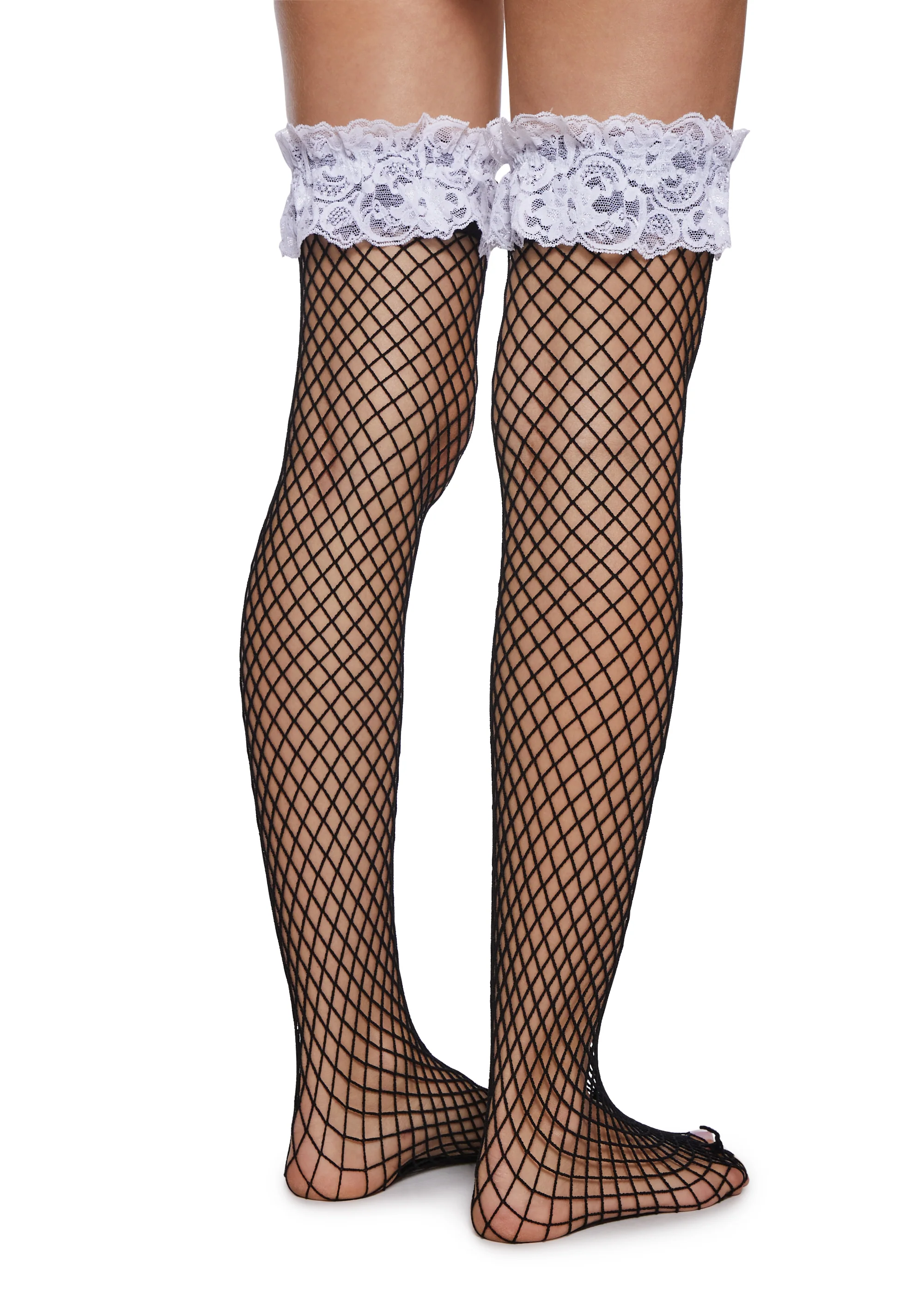 Playful Exchange Fishnet Thigh Highs - Image 3