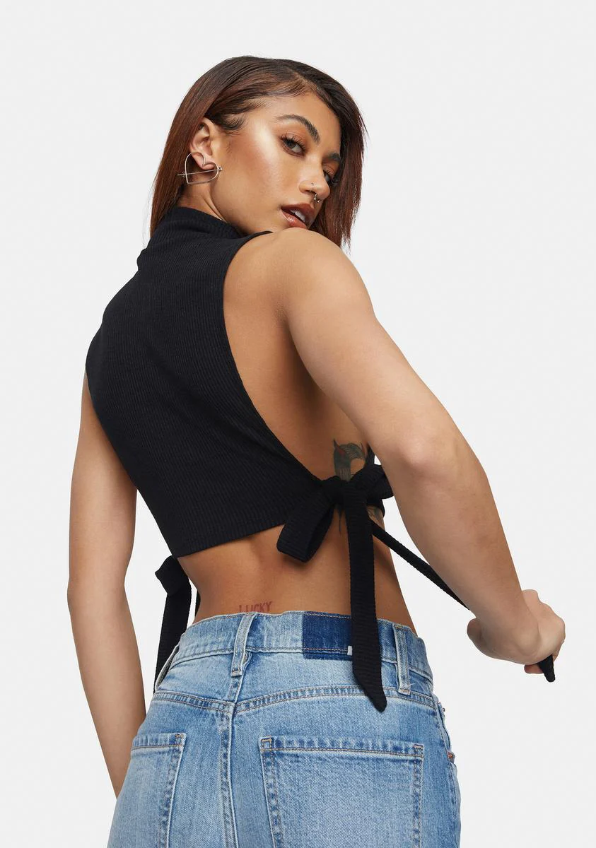 Please You Side Tie Crop Tank - Image 4