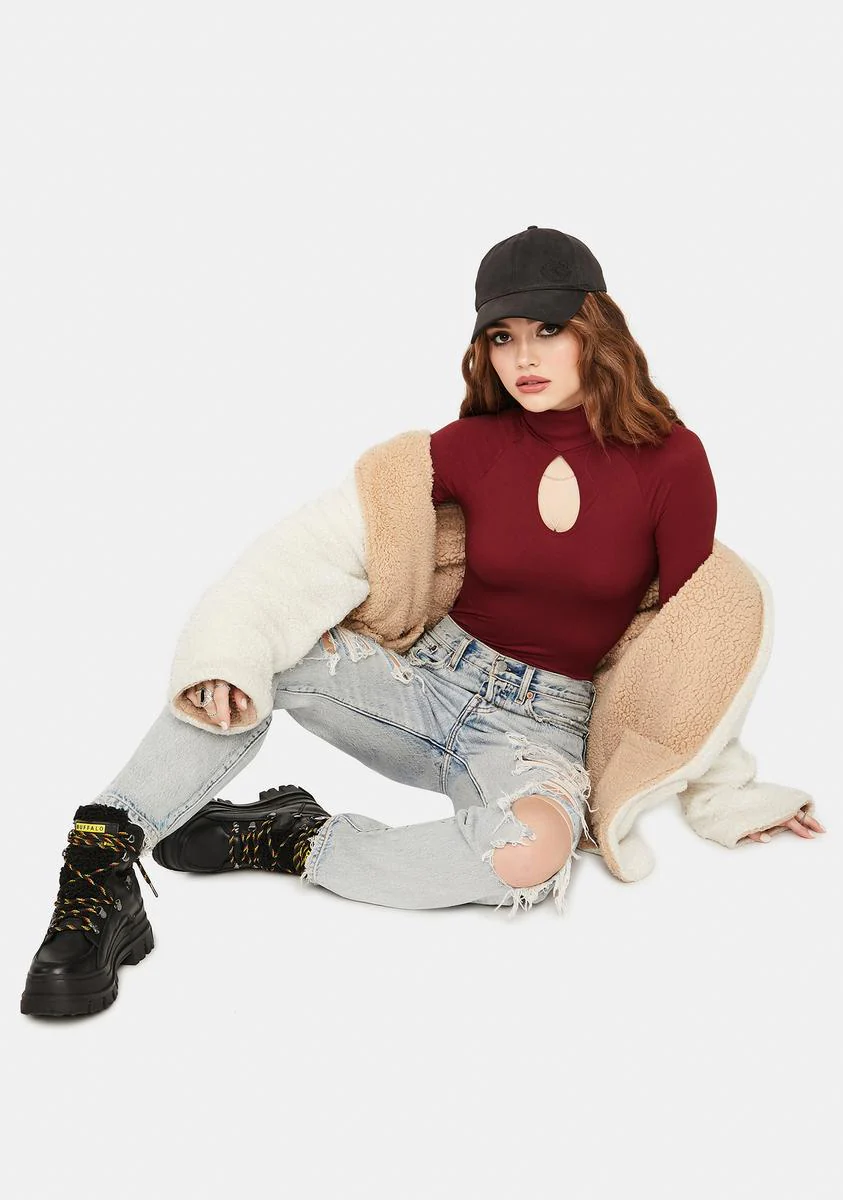 Plum Smiles Turtleneck Bodysuit - Image 3
