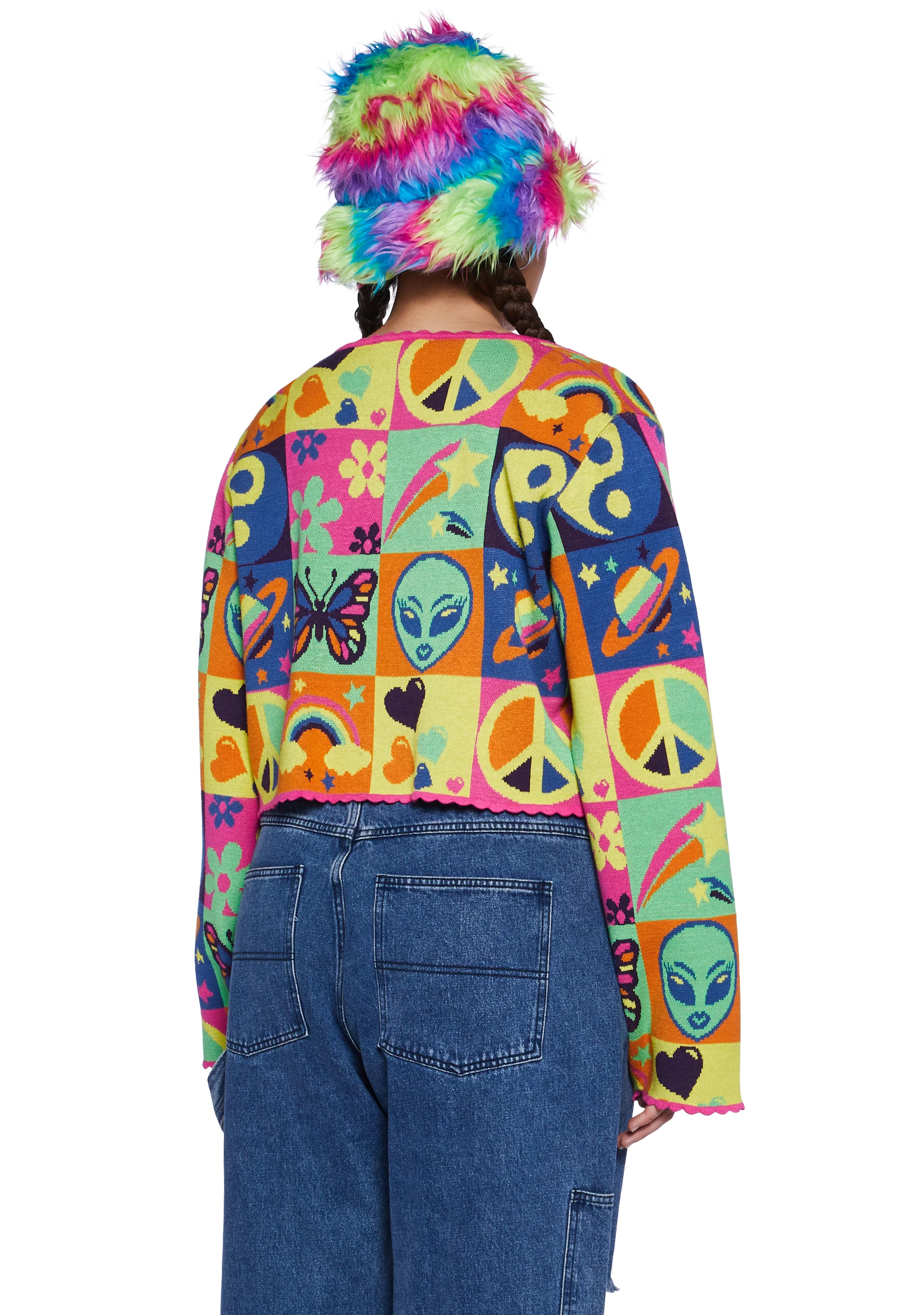 Plus Acid Trippin Knit Cardigan - Image 4