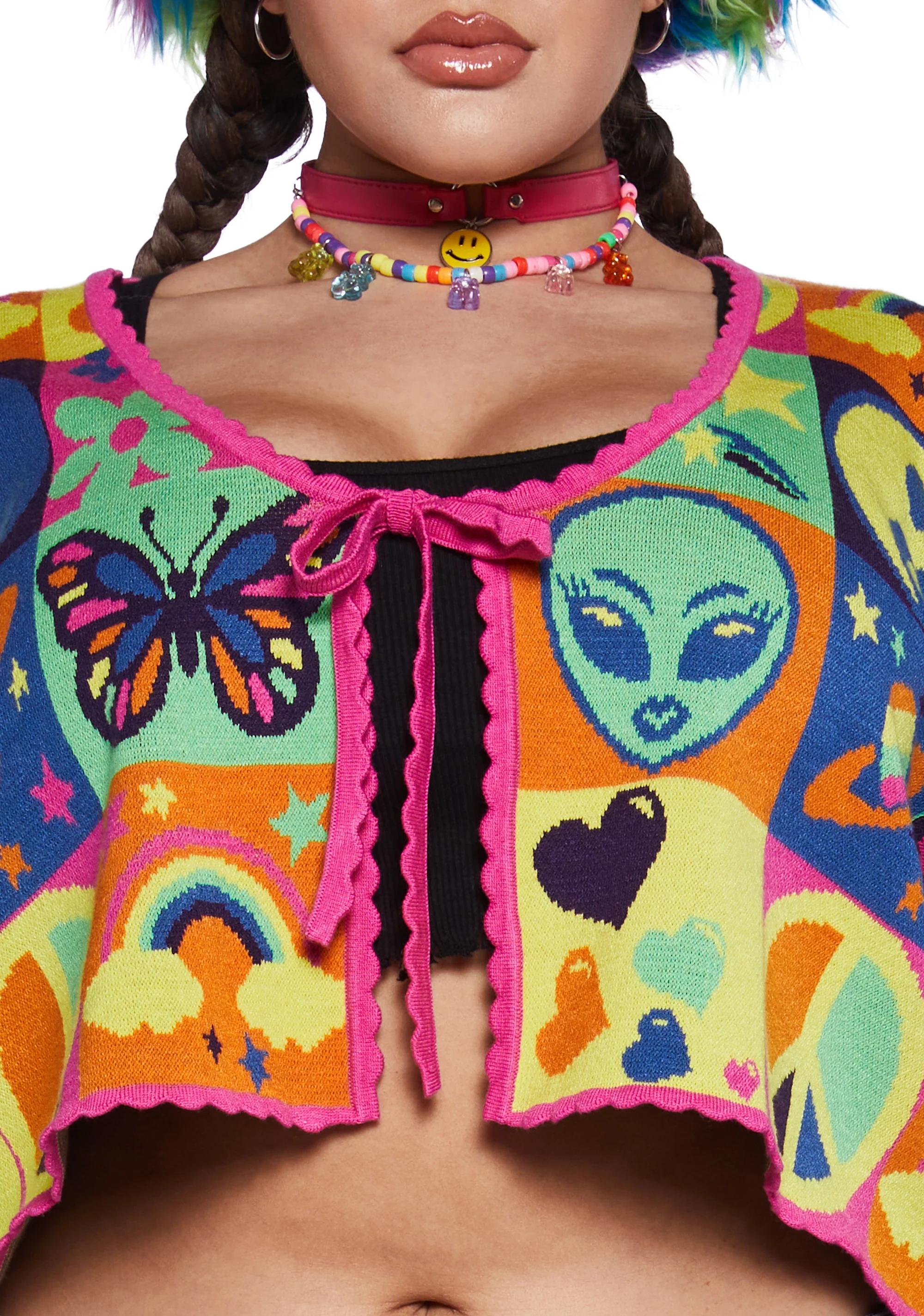 Plus Acid Trippin Knit Cardigan - Image 5