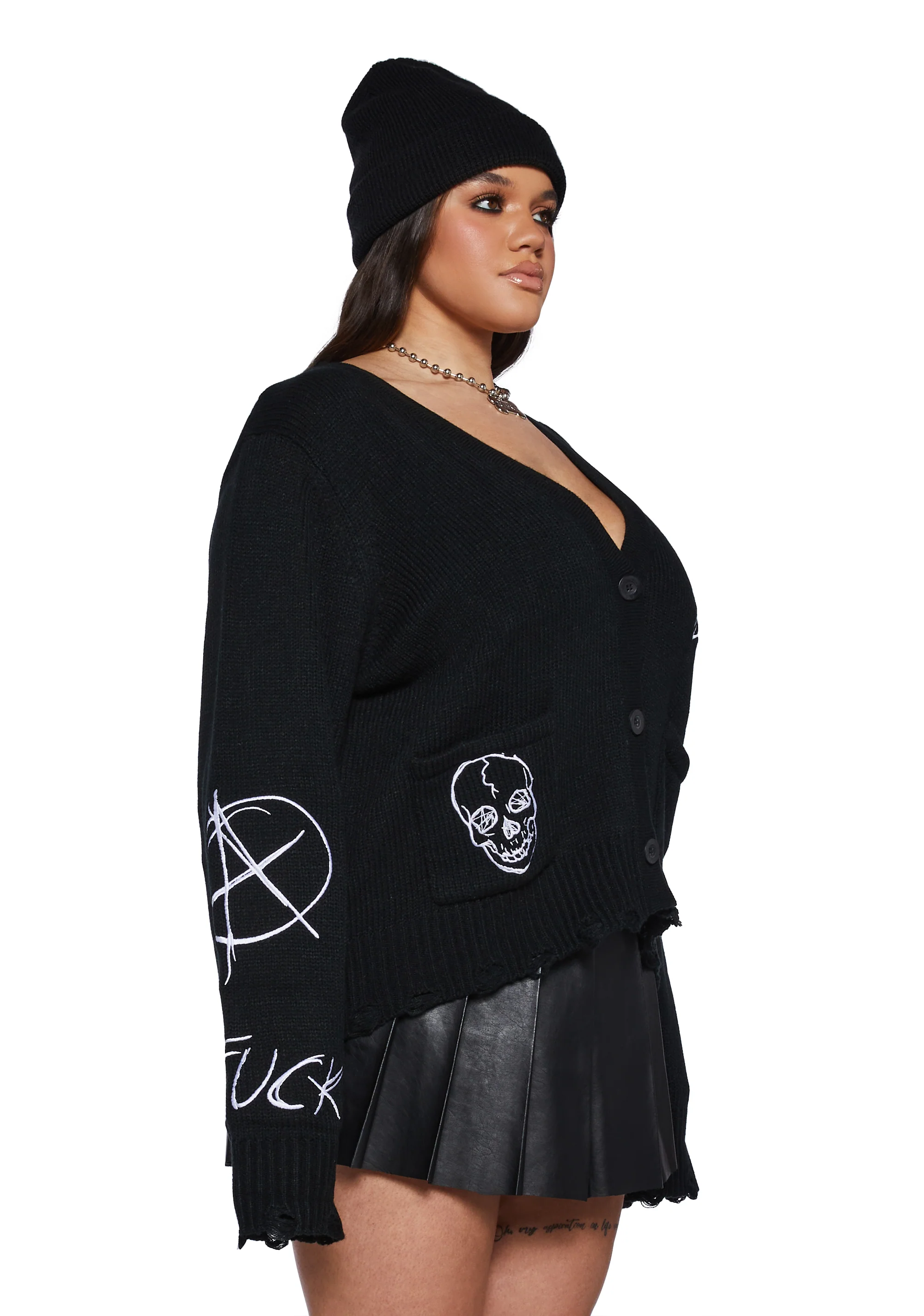 Plus Bad Play Knit Cardigan - Image 4