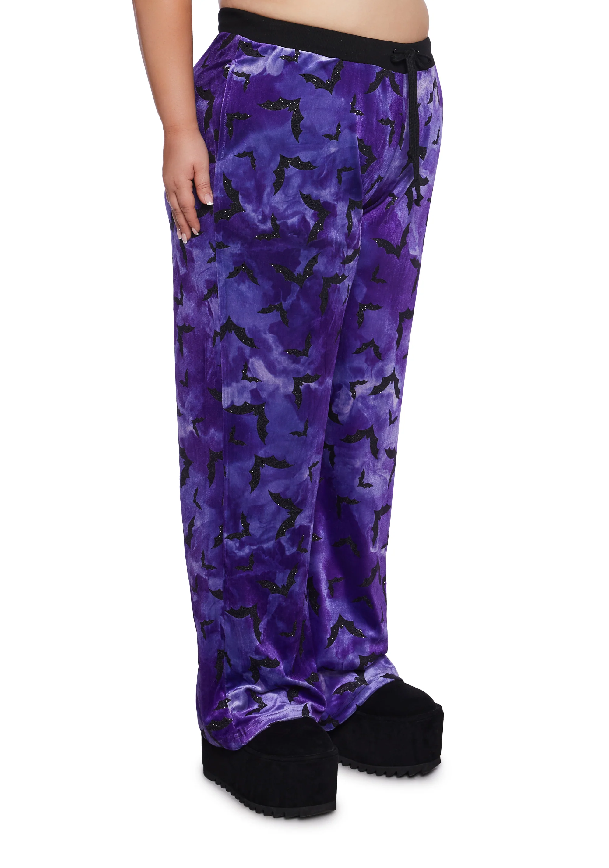 Plus Bat Behavior Jogger Sweatpants - Purple - Image 3