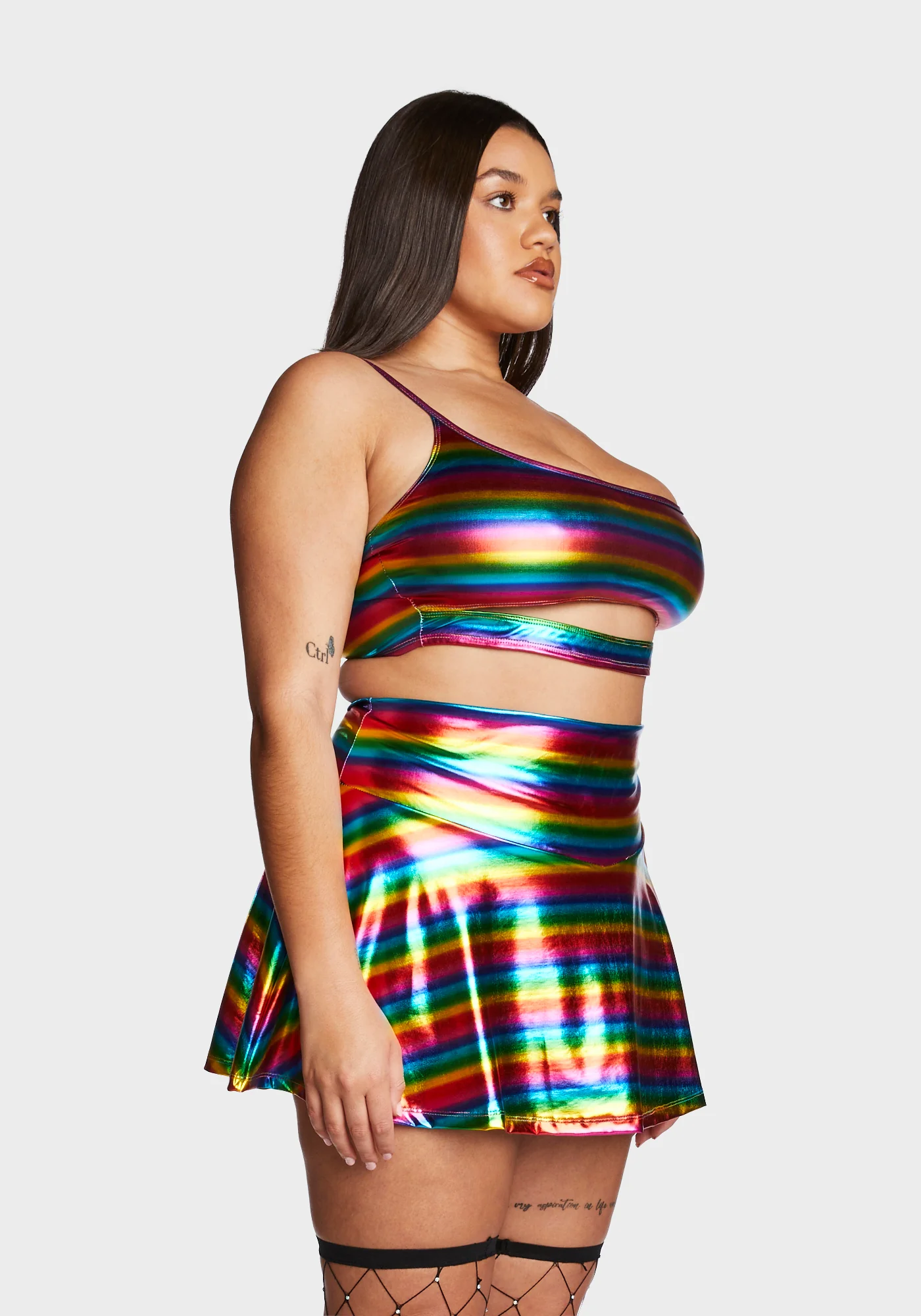 Plus Color Me Happy Striped Bra Top - Image 3