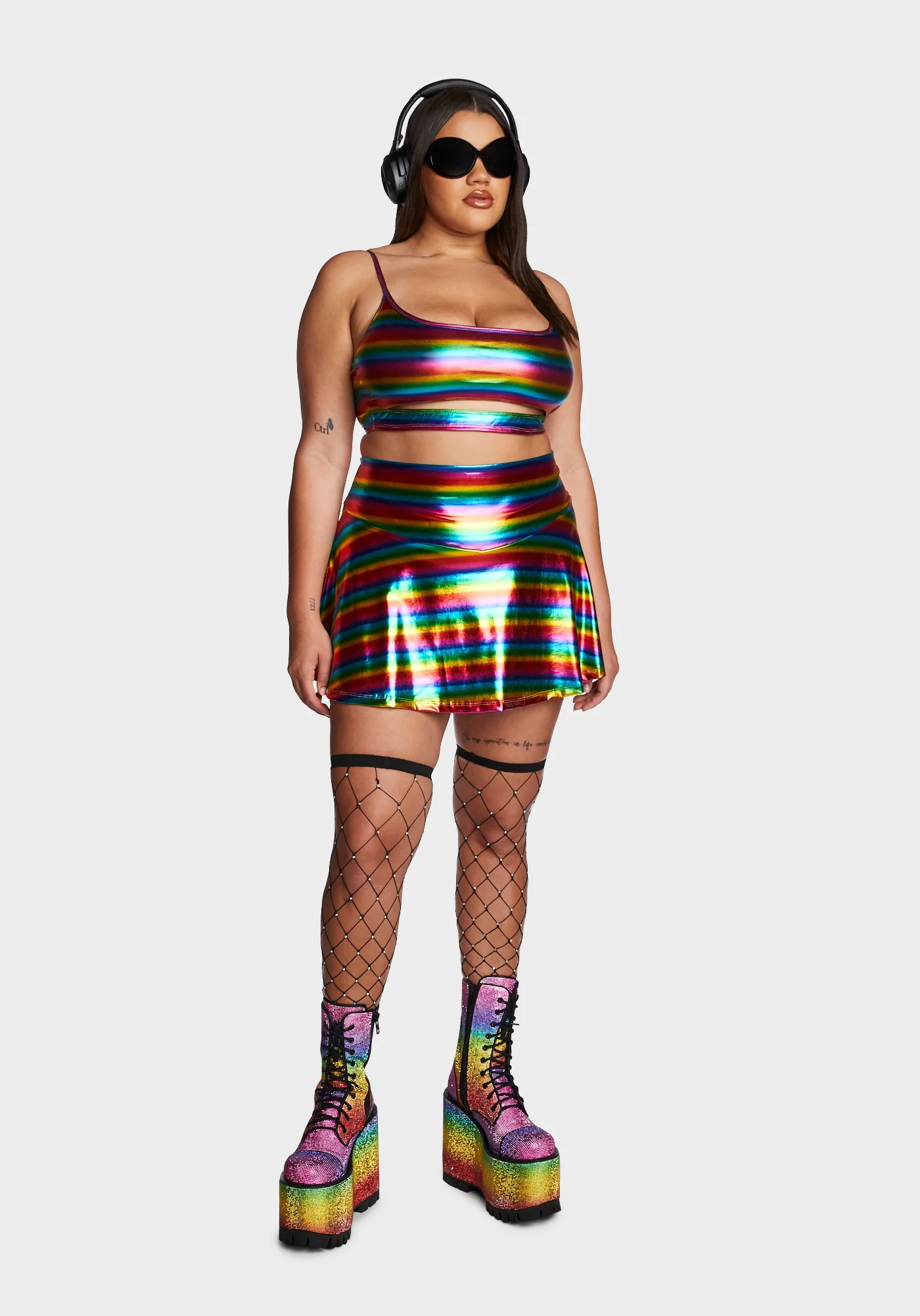 Plus Color Me Happy Striped Bra Top - Image 5