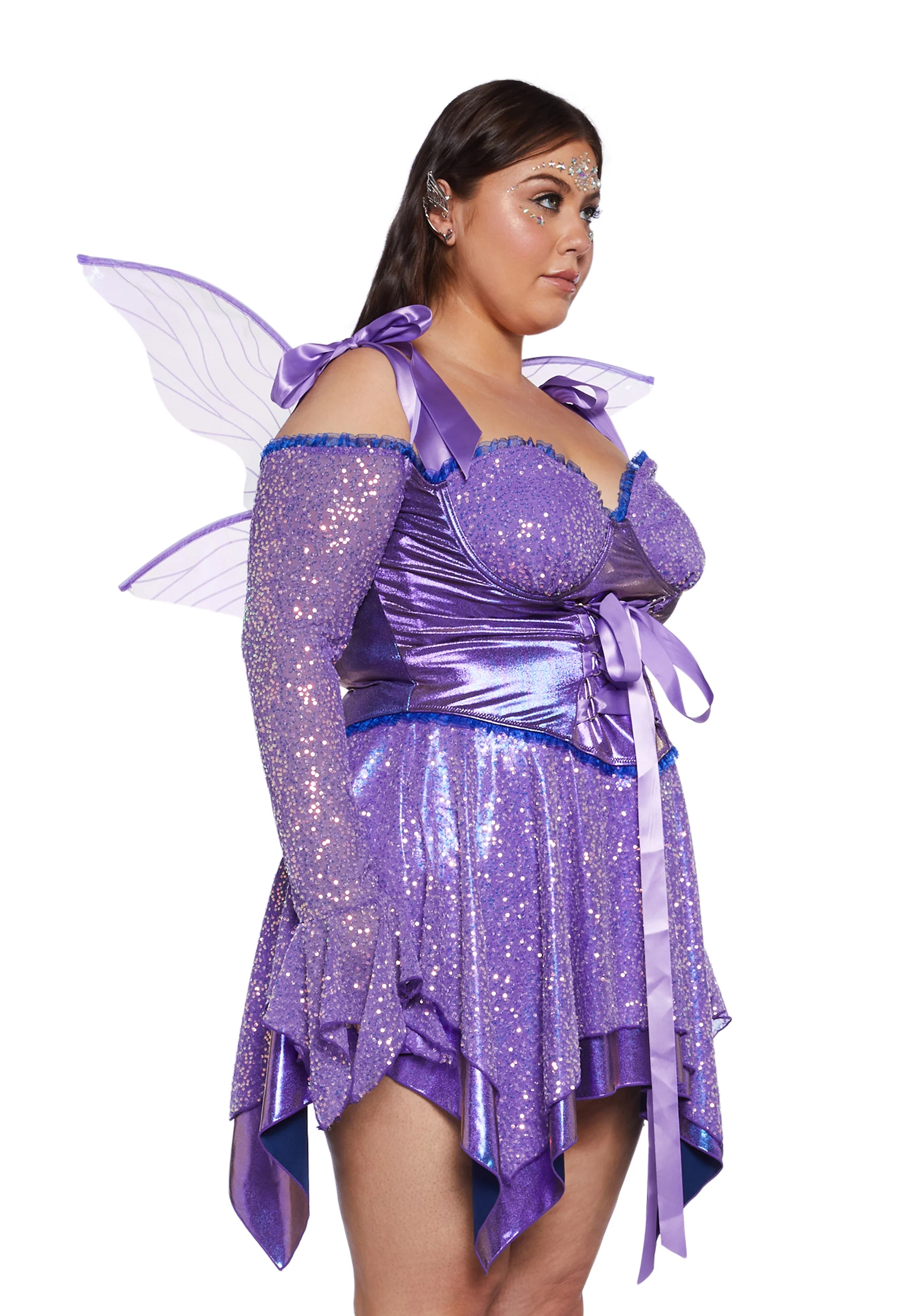 Plus Cyber Fairy Costume Set - Purple - Image 3