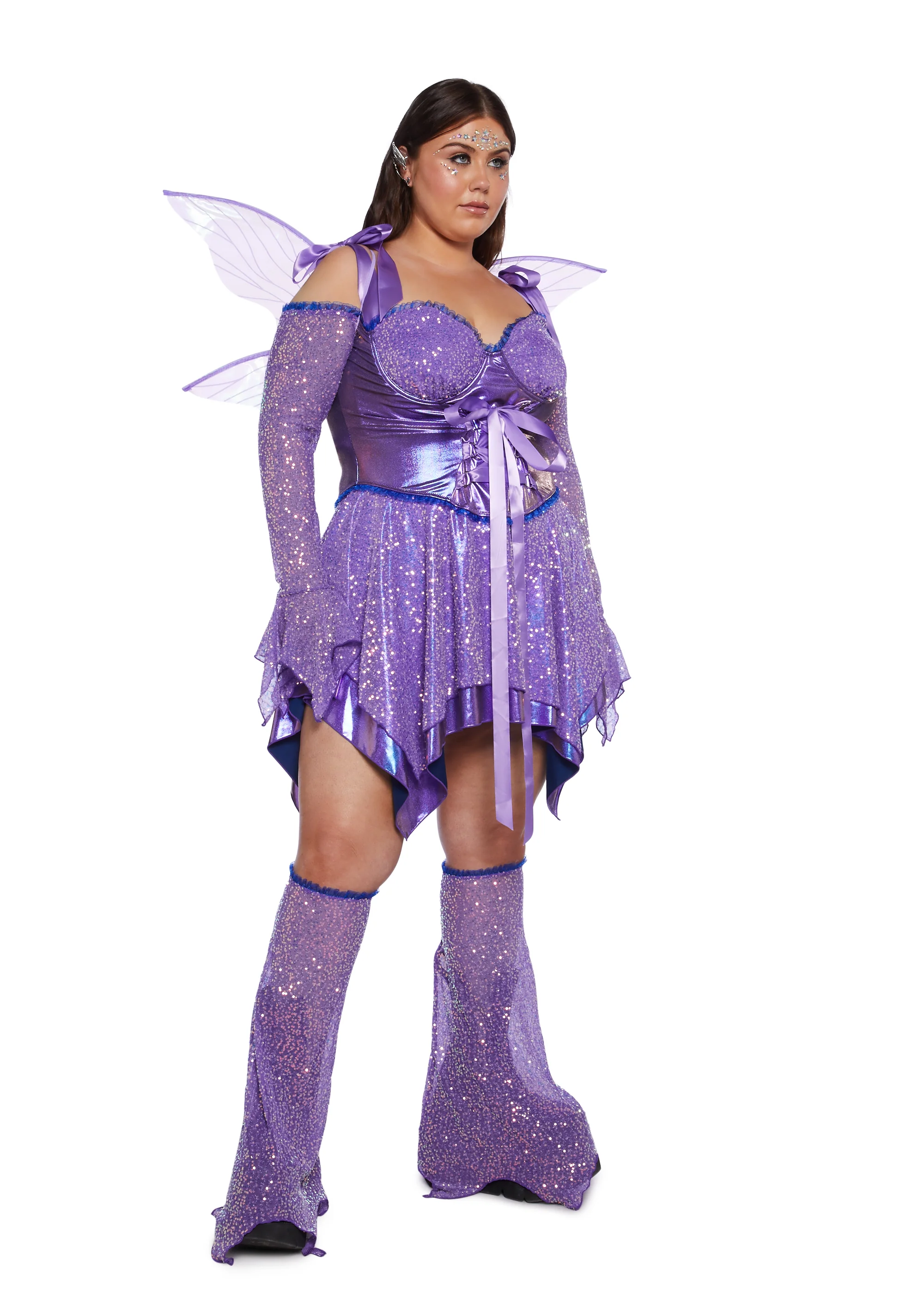 Plus Cyber Fairy Costume Set - Purple - Image 9