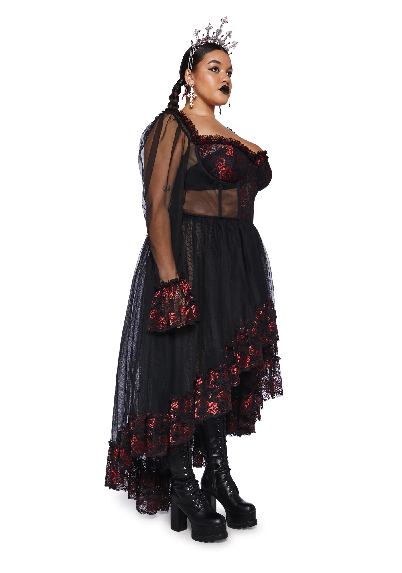 Plus Dance With Death High-Low Dress - Image 3