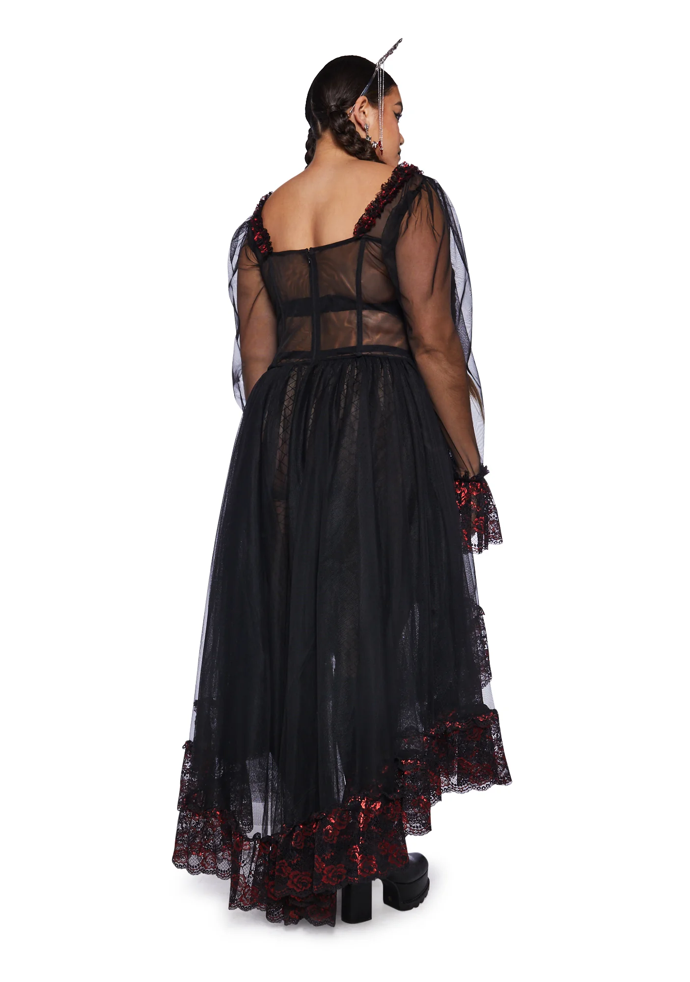 Plus Dance With Death High-Low Dress - Image 4