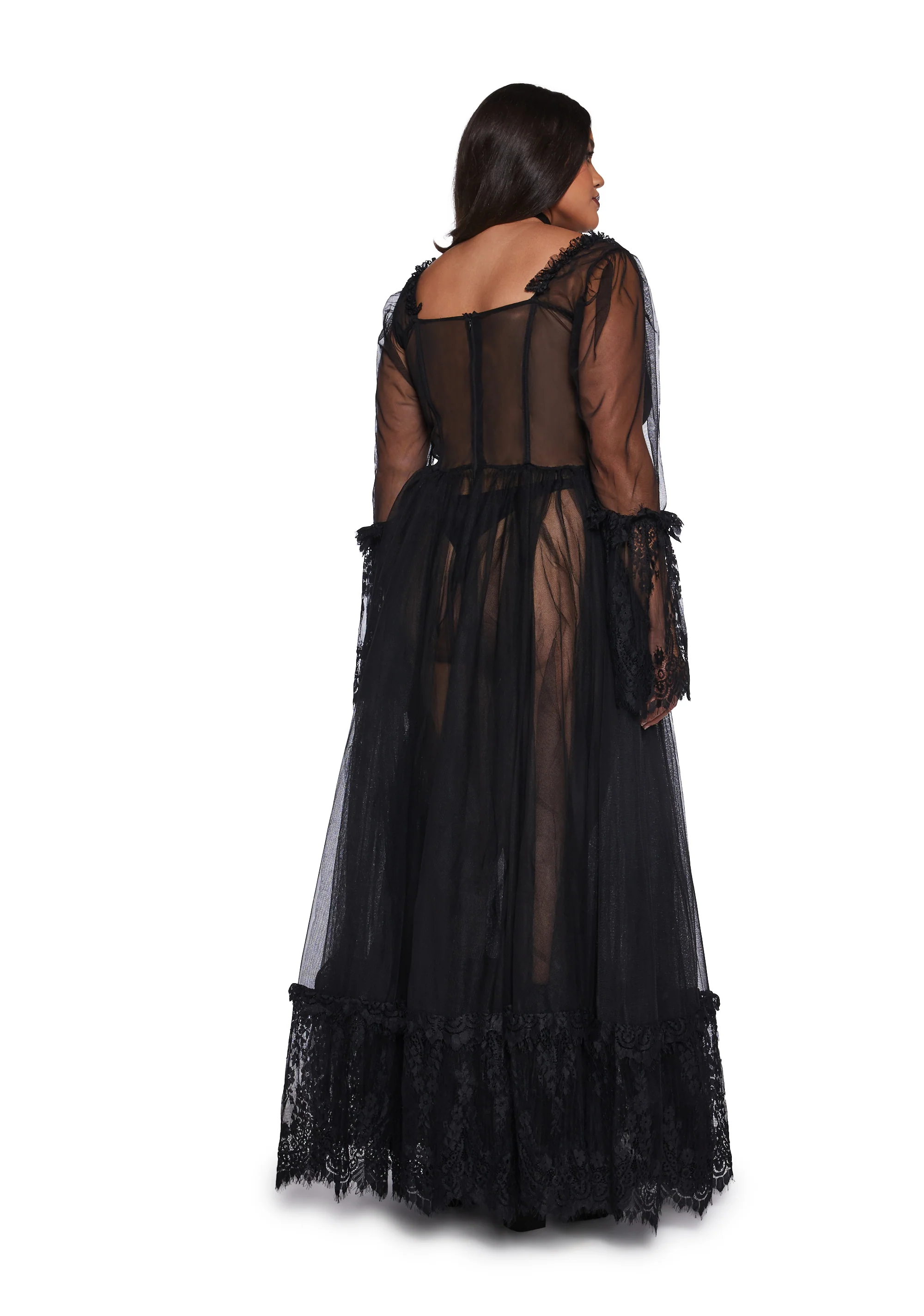 Plus Dance With Death Maxi Dress - Black - Image 4