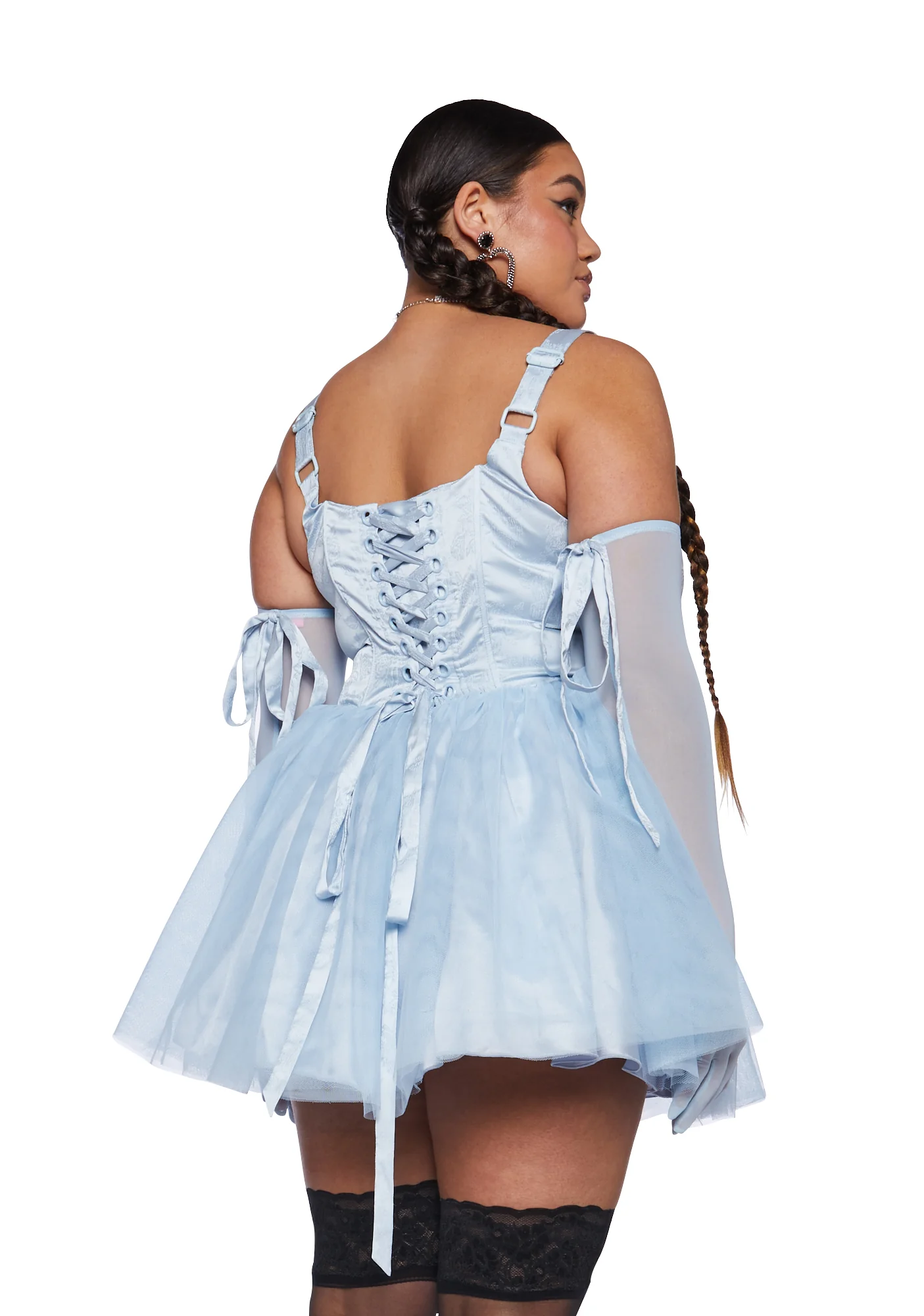 Plus Enchanted Winter Mini Dress With Gloves - Image 4