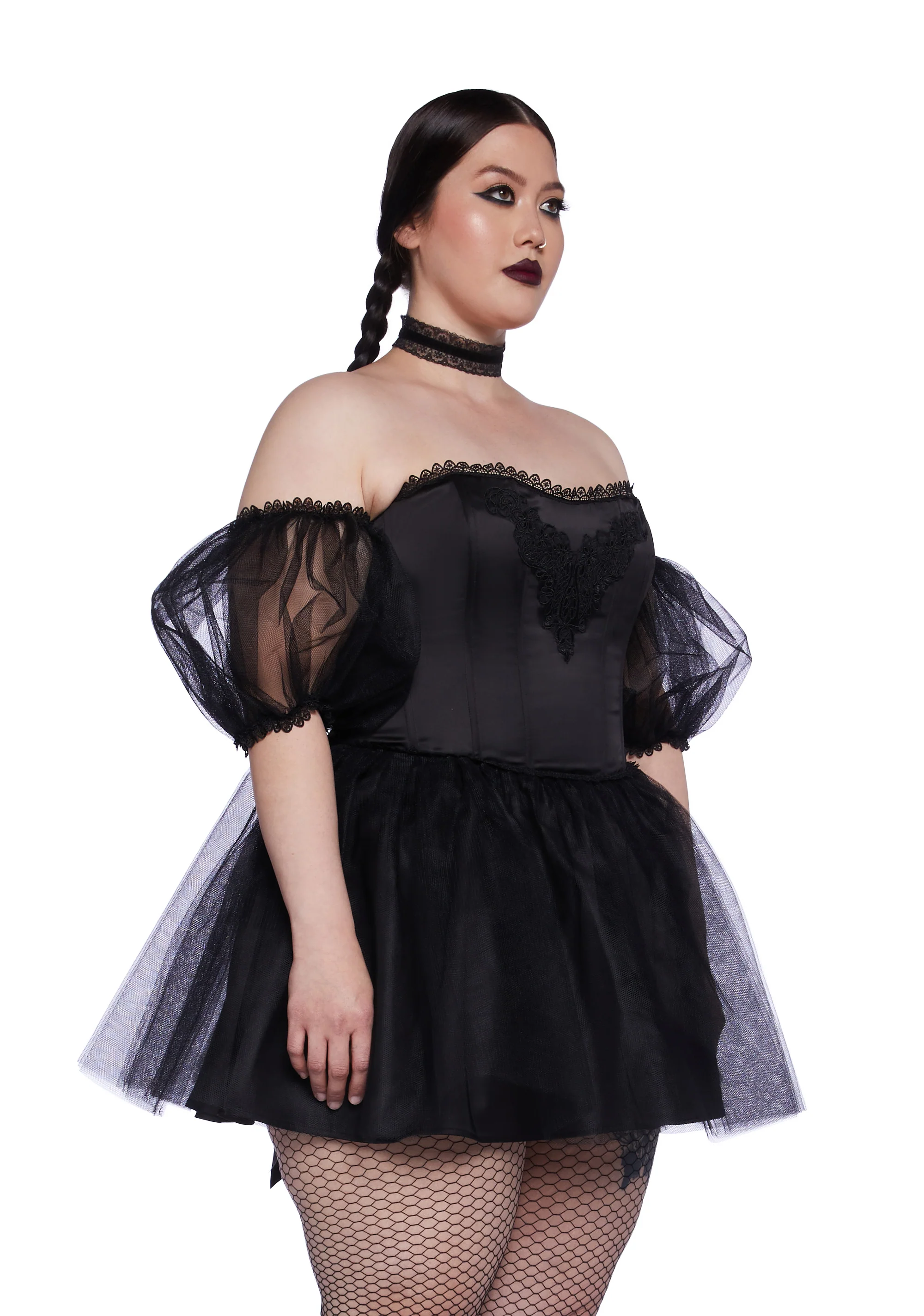 Plus Eternal Sacrifice Mini Dress - Black - Image 3
