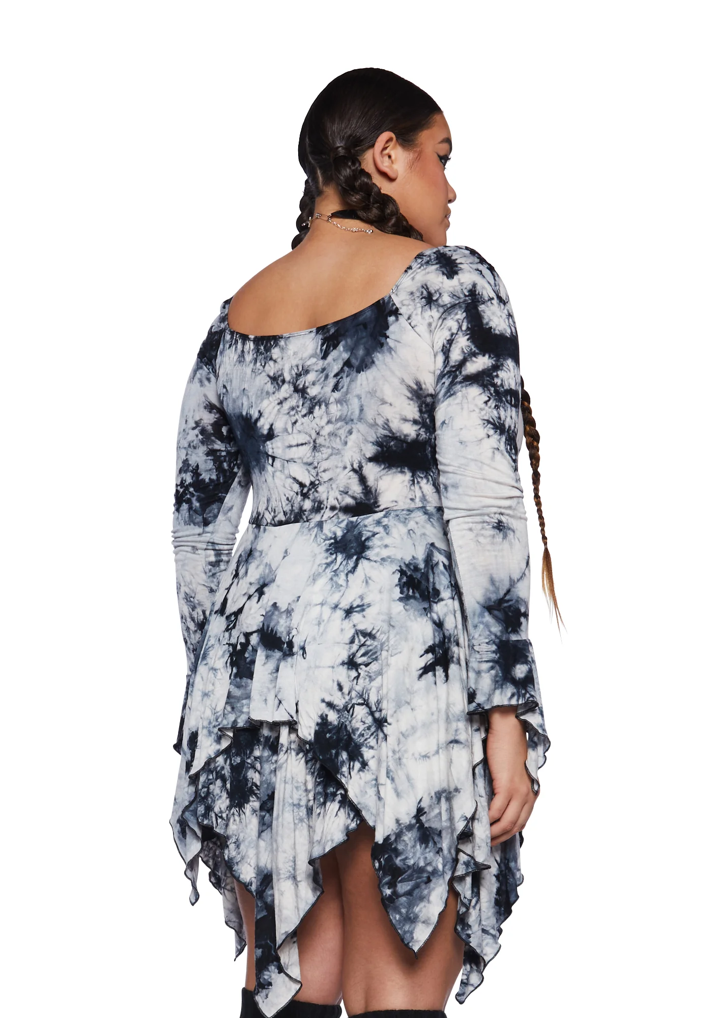 Plus F is For Fairies Full-Sleeve Handkerchief Dress - Image 4