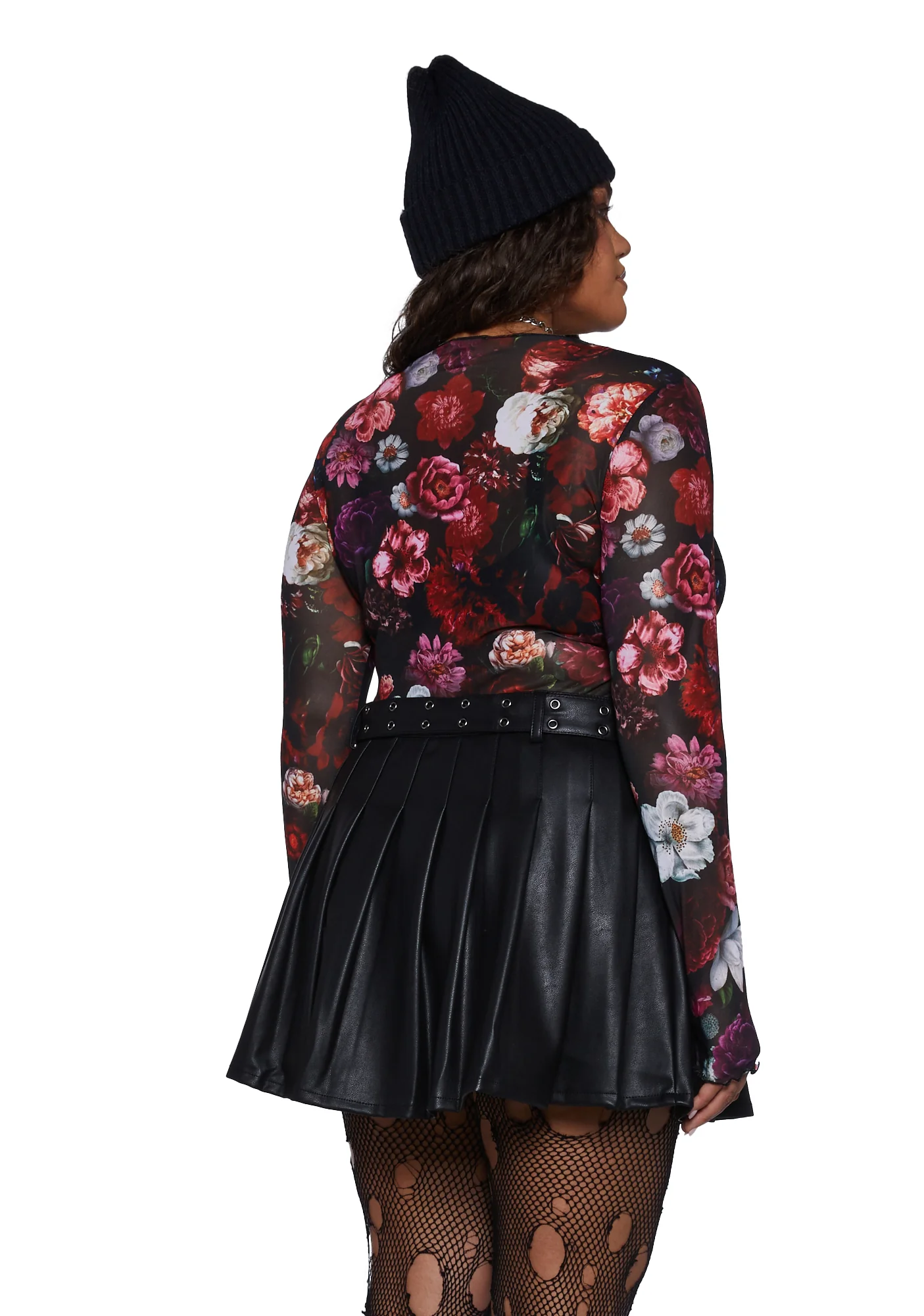 Plus Fading Splendor Mesh Top - Image 4