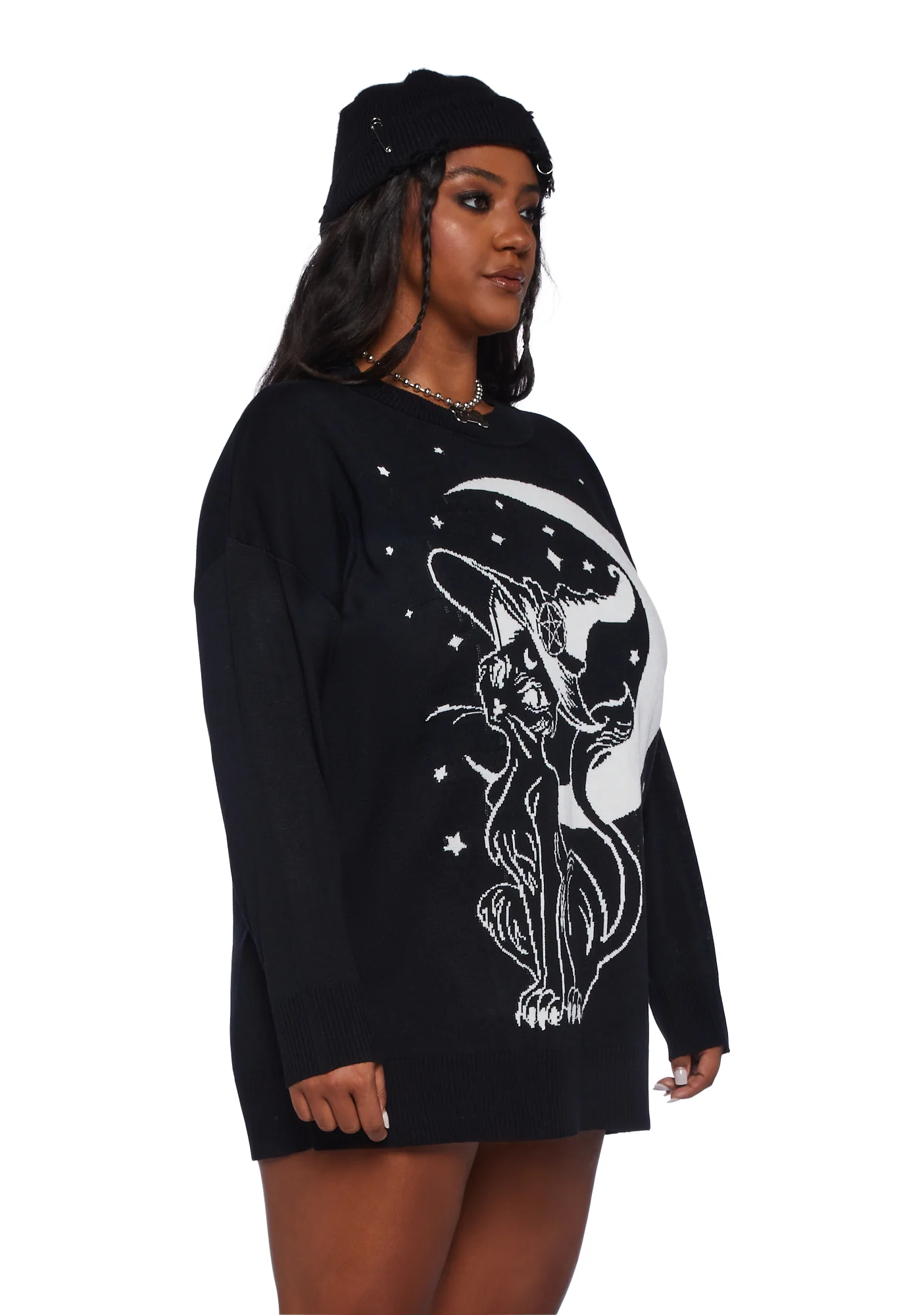 Plus Familiar Kitty Knit Sweater - Image 3