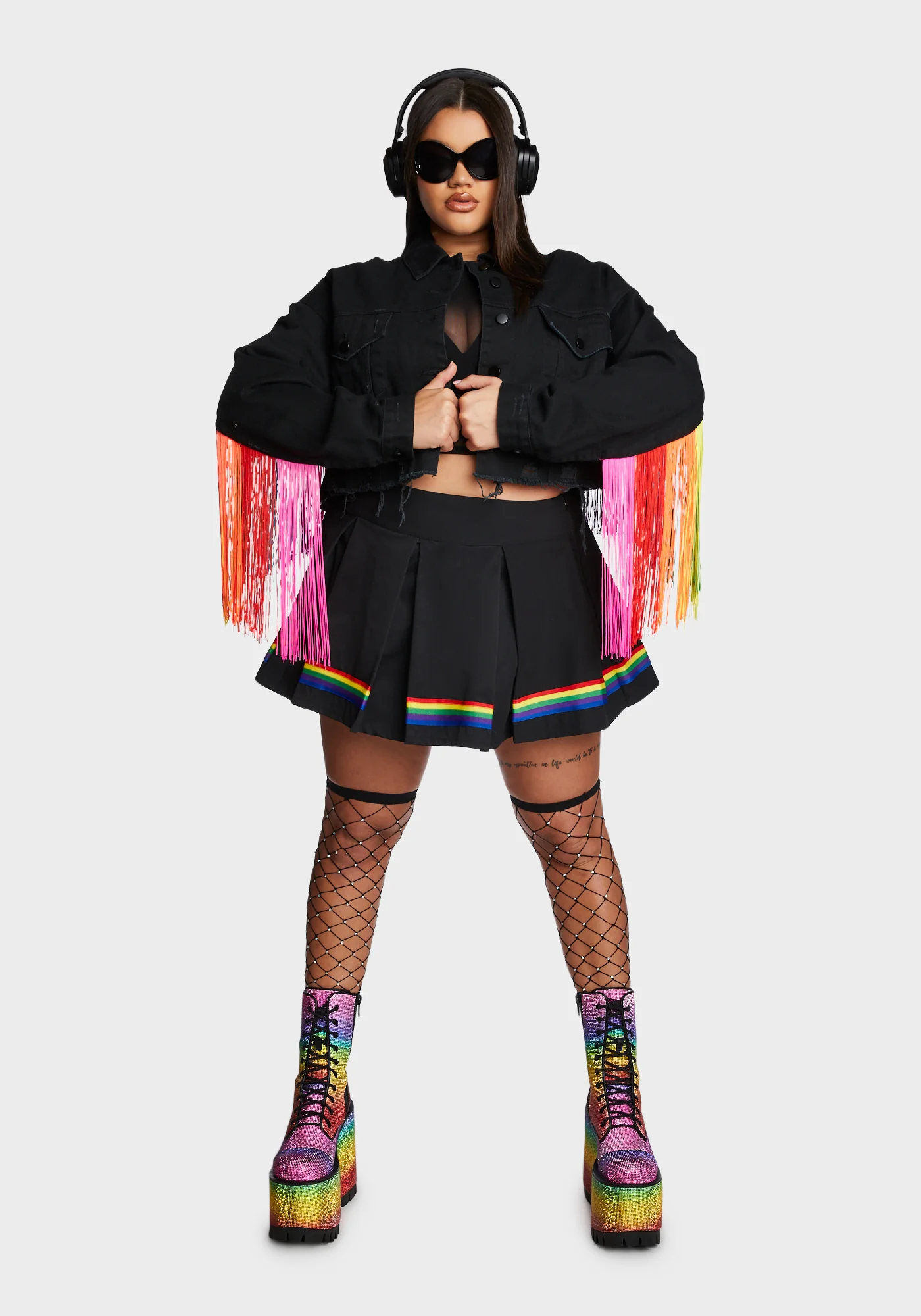 Plus Feel This Moment Denim Jacket - Black - Image 6