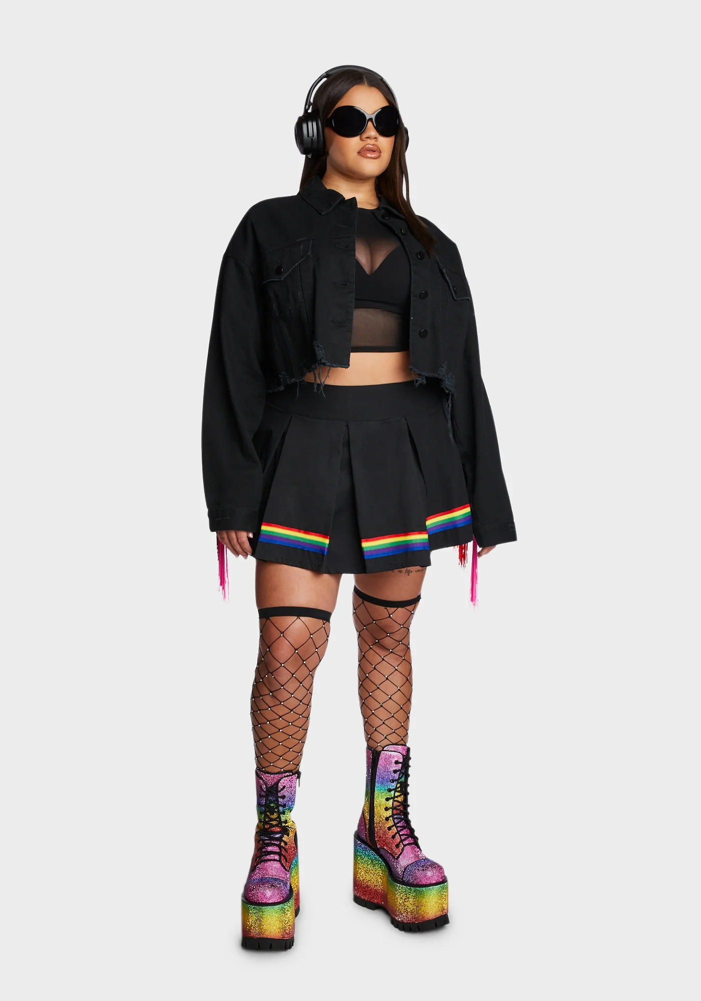 Plus Feel This Moment Denim Jacket - Black - Image 7