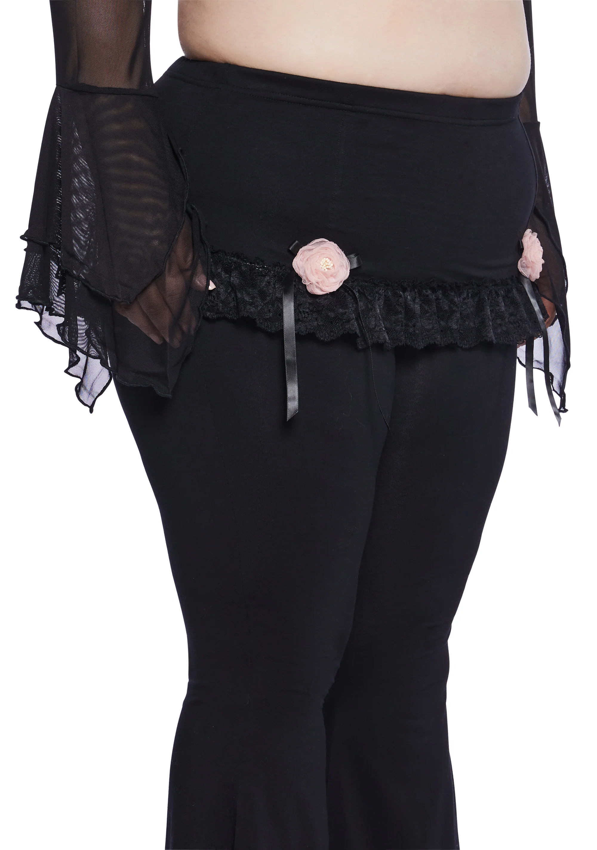 Plus Floral Alchemy Flared Pants With Skirt - Image 3