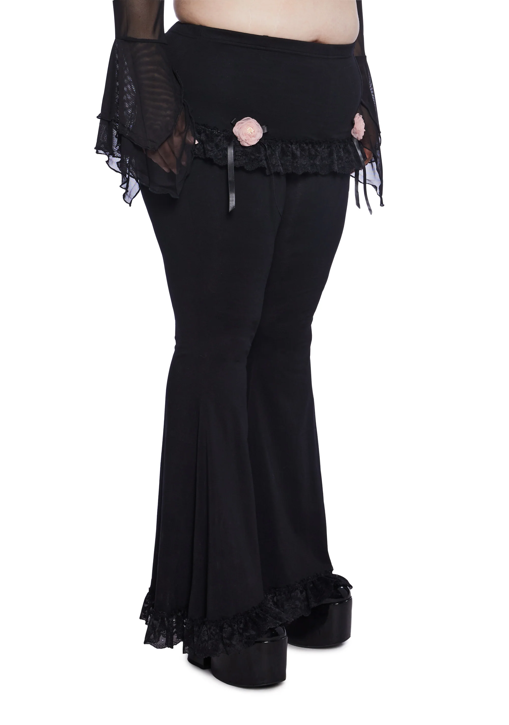 Plus Floral Alchemy Flared Pants With Skirt - Image 4