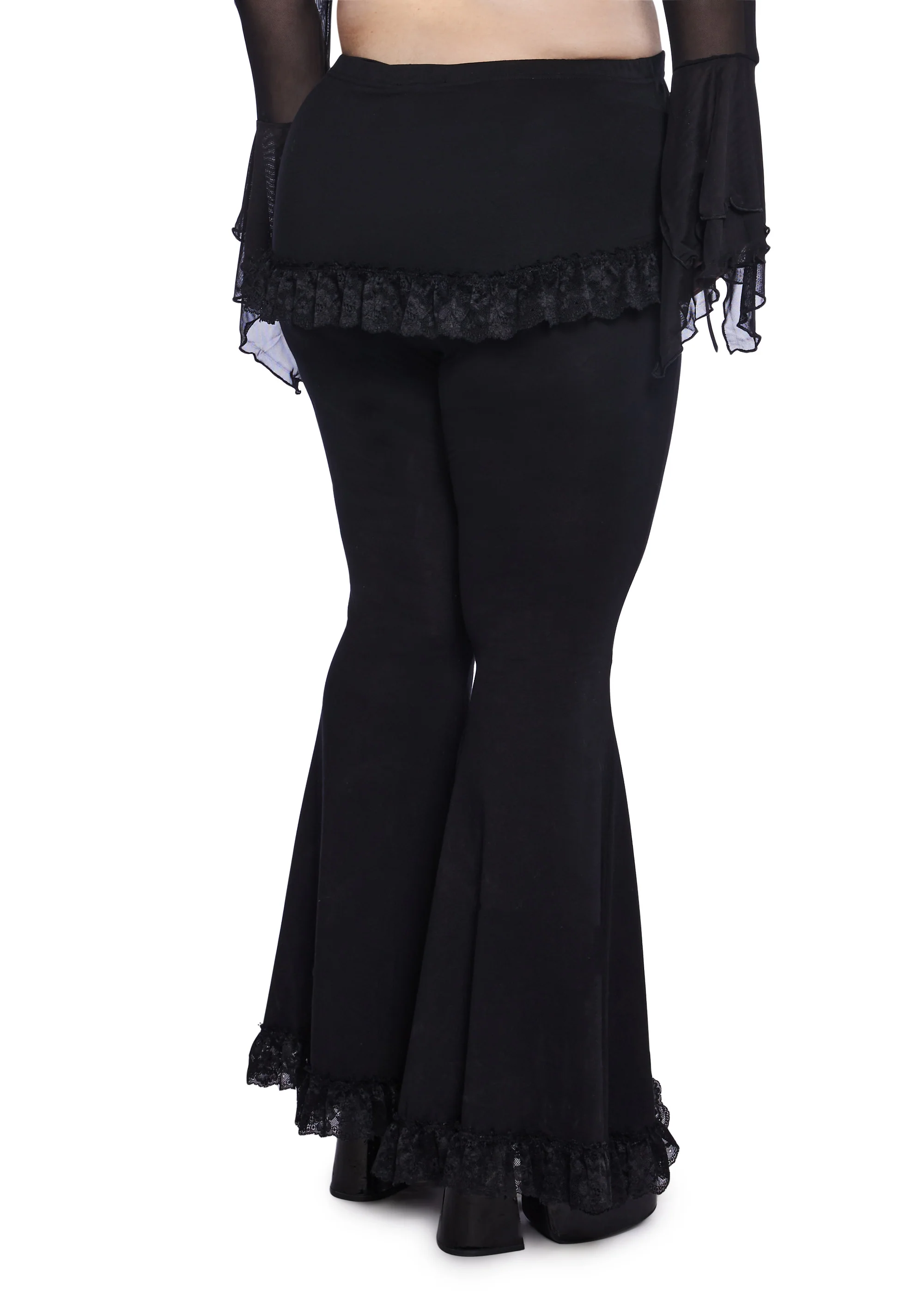 Plus Floral Alchemy Flared Pants With Skirt - Image 5