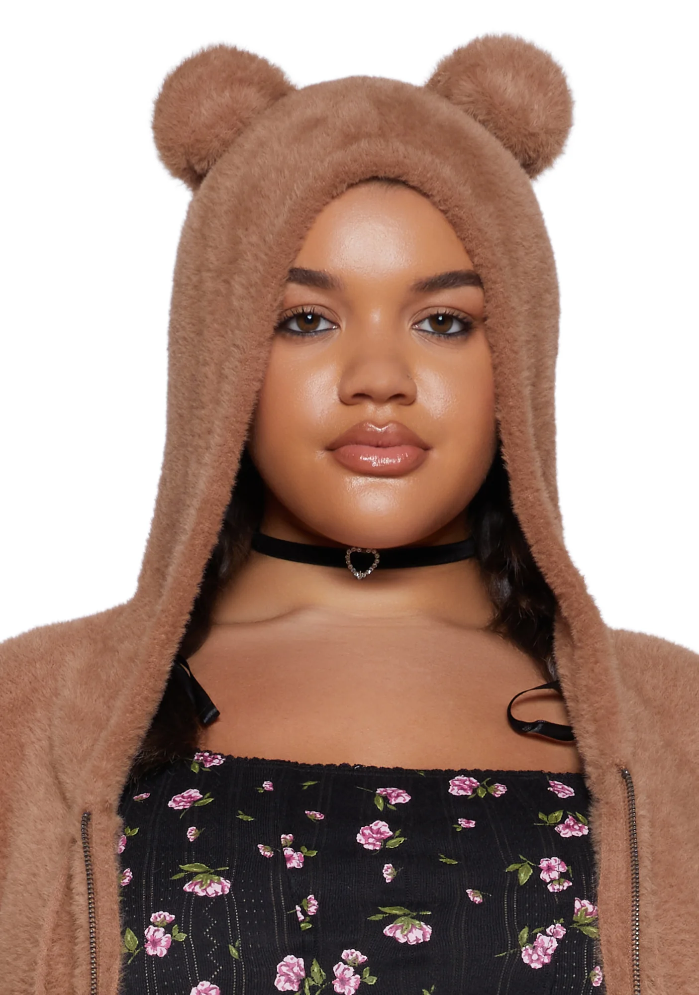 Plus Fuzzy Friend Faux Fur Hoodie - Image 5