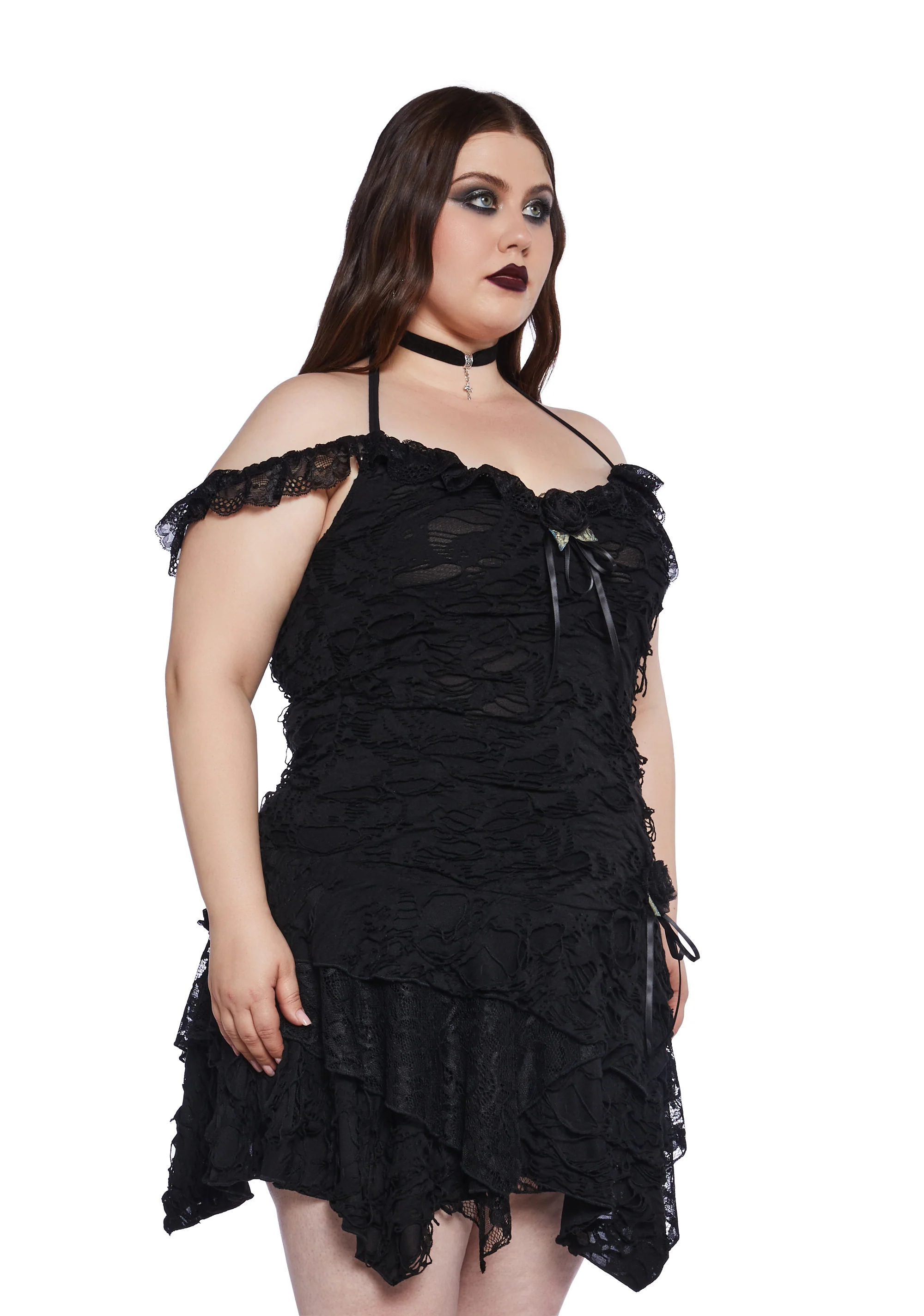 Plus Gothic Gardens Mini Dress - Image 3