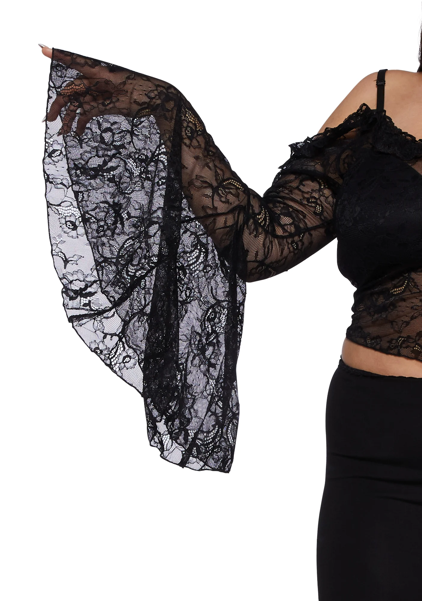 Plus Gothic With Grace Mesh Top - Image 5