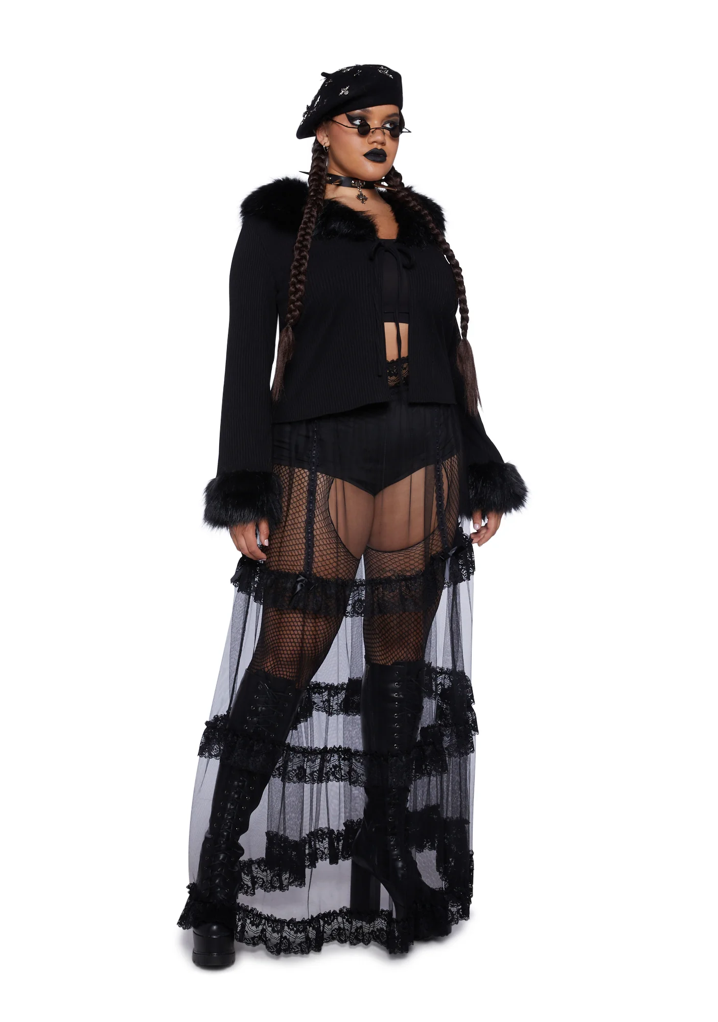 Plus Graveyard Glam Maxi Skirt - Image 2