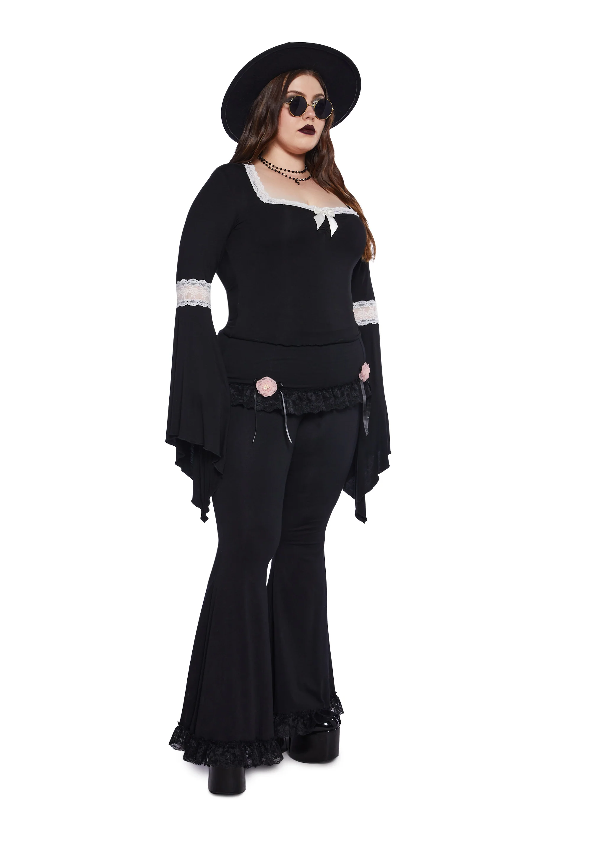 Plus Hardcore Goth Long Sleeve Top - Image 3