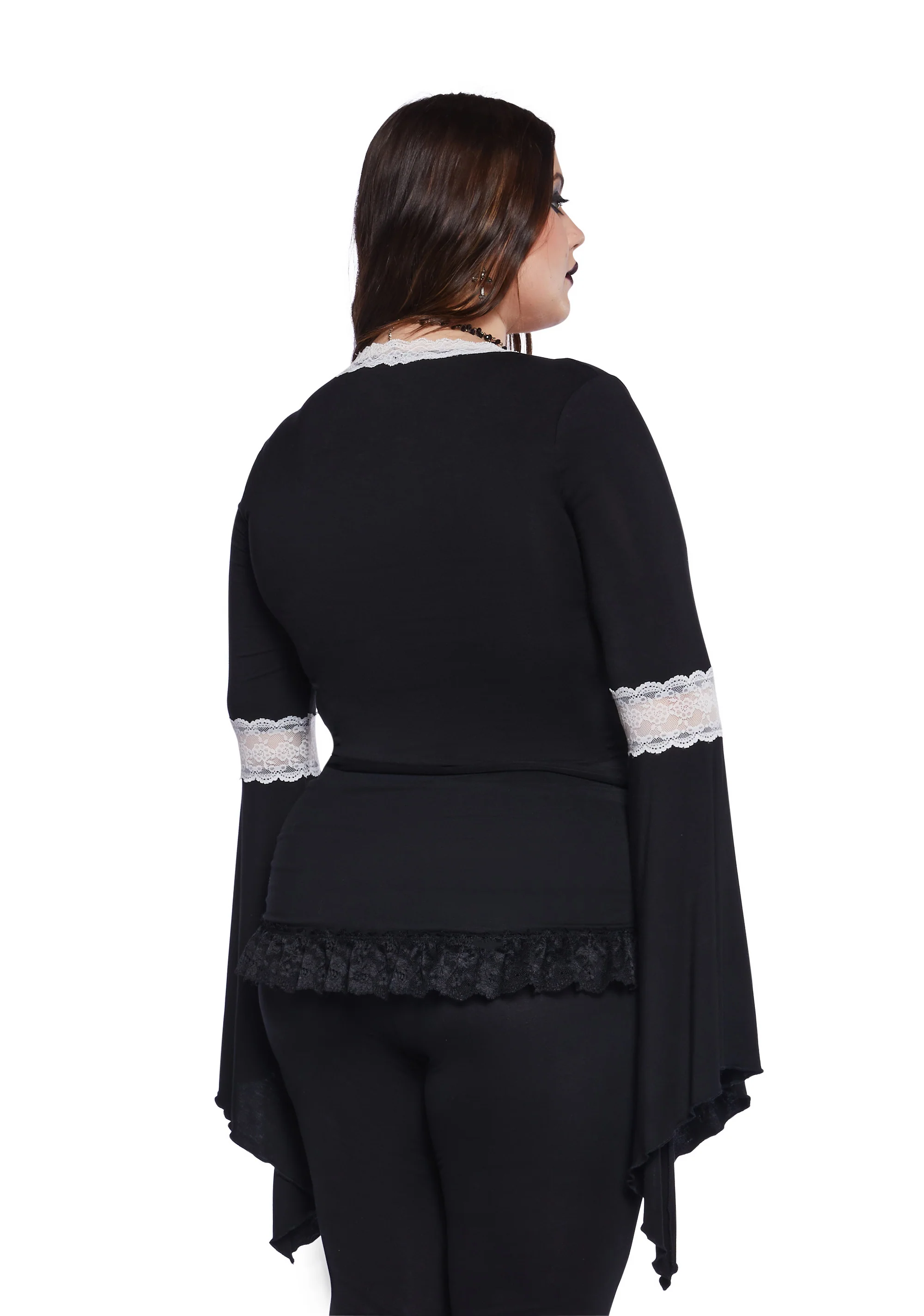 Plus Hardcore Goth Long Sleeve Top - Image 5