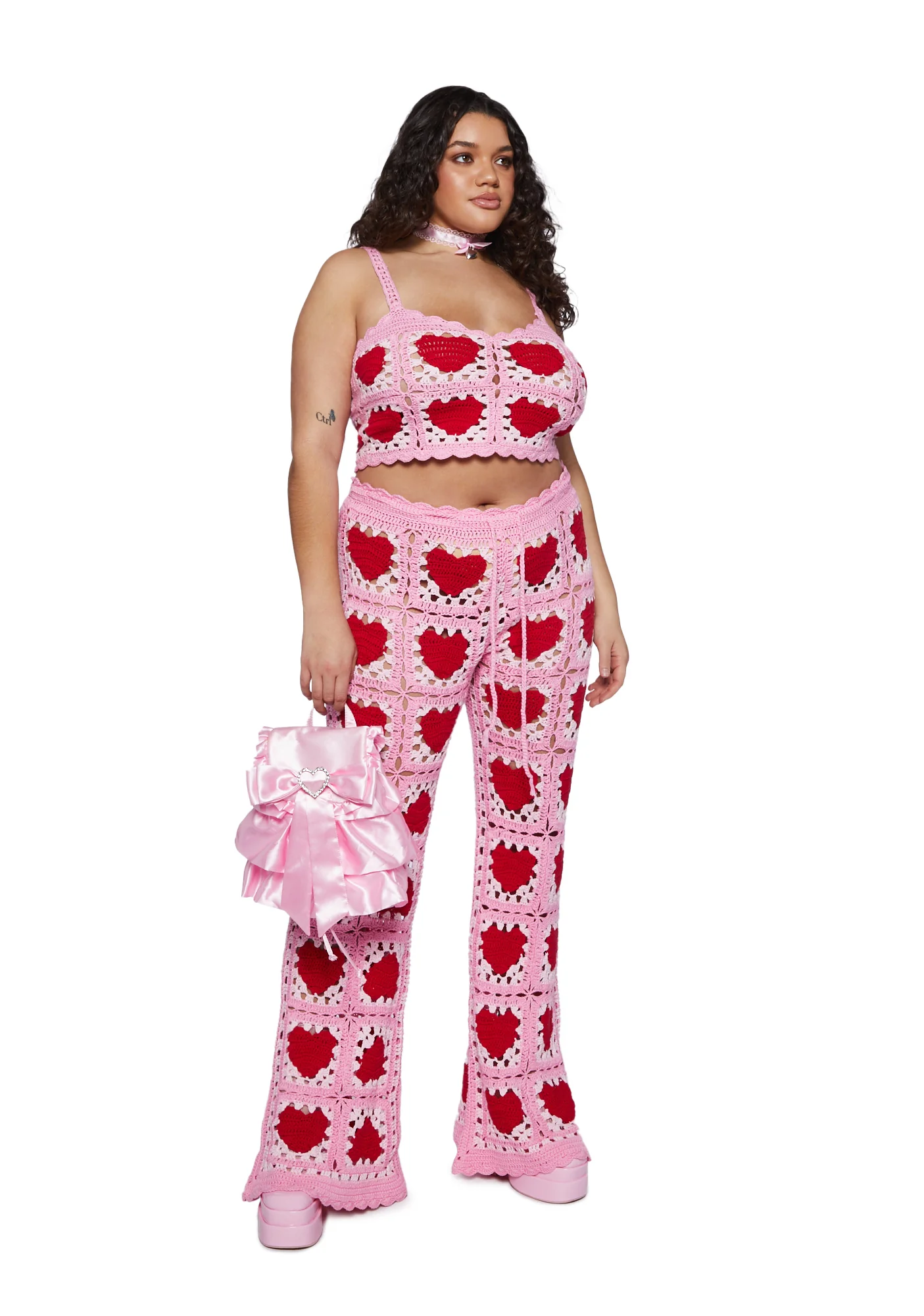 Plus Heartfelt Kisses Crochet Pants - Image 2