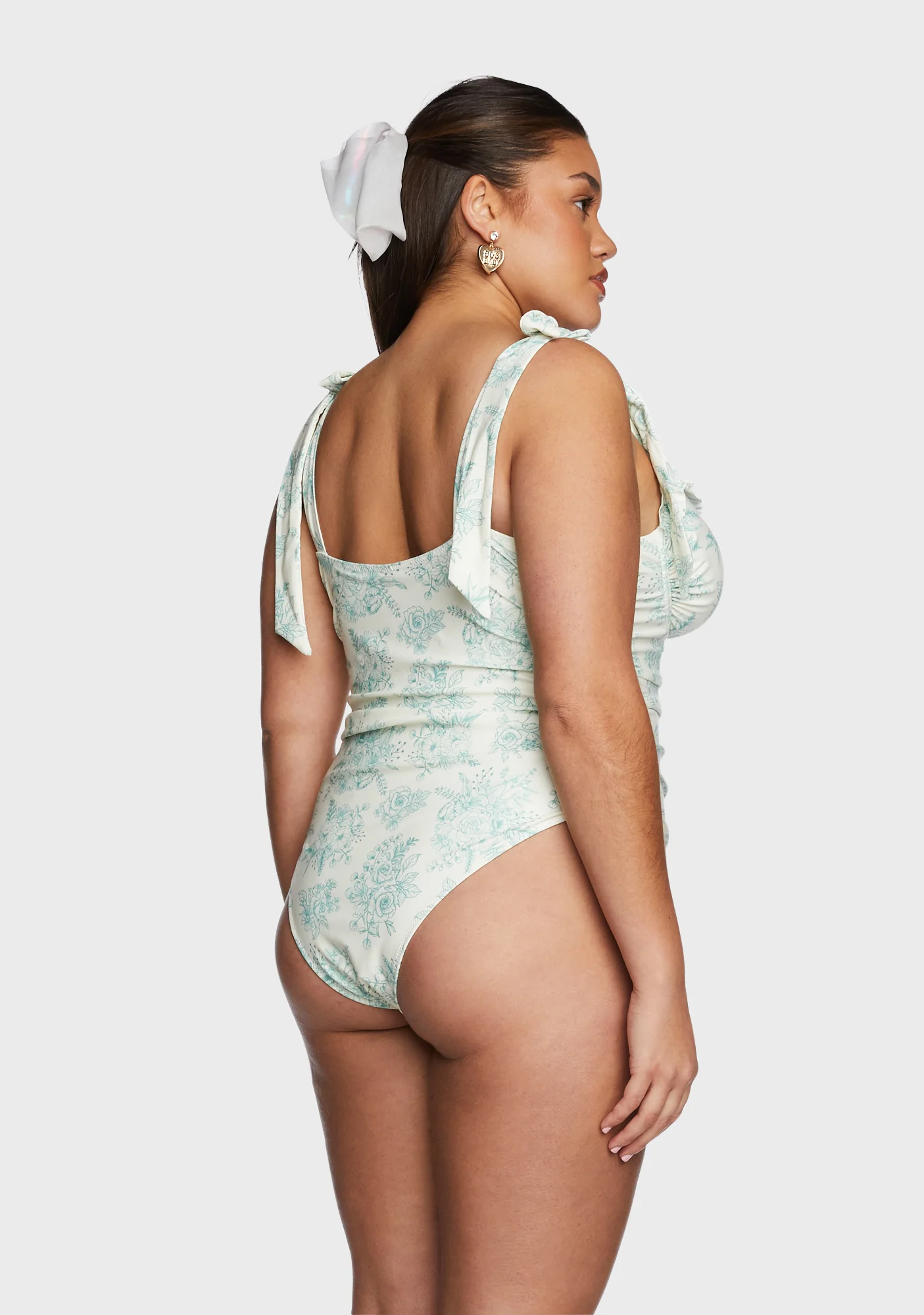 Plus Holding Court One-Piece Swimsuit - Green - Image 3