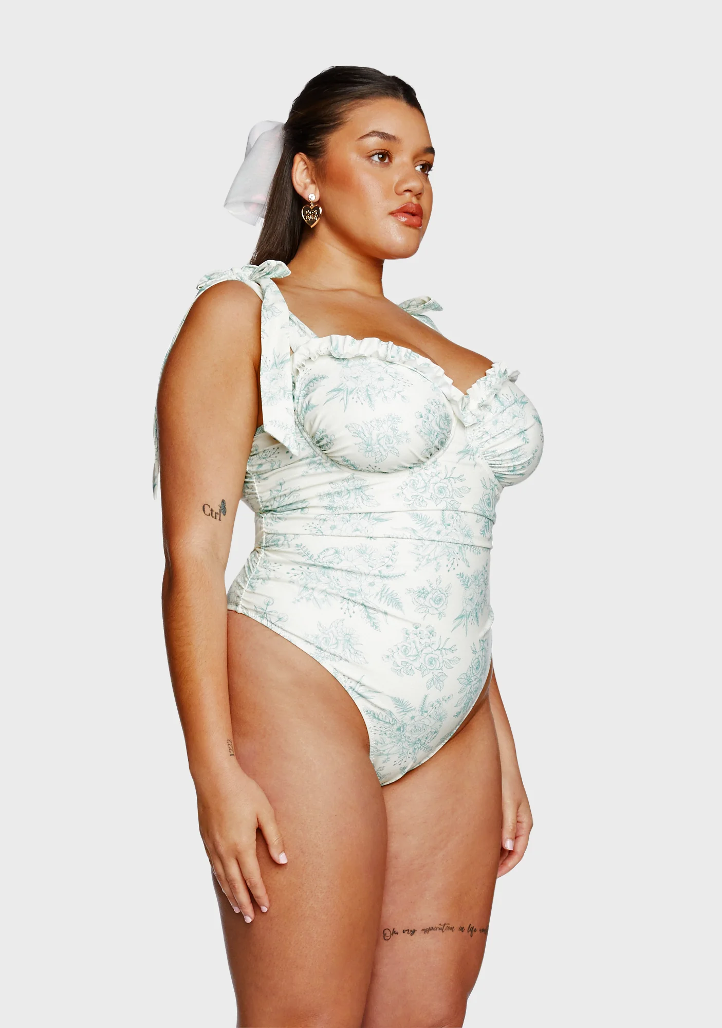 Plus Holding Court One-Piece Swimsuit - Green - Image 4