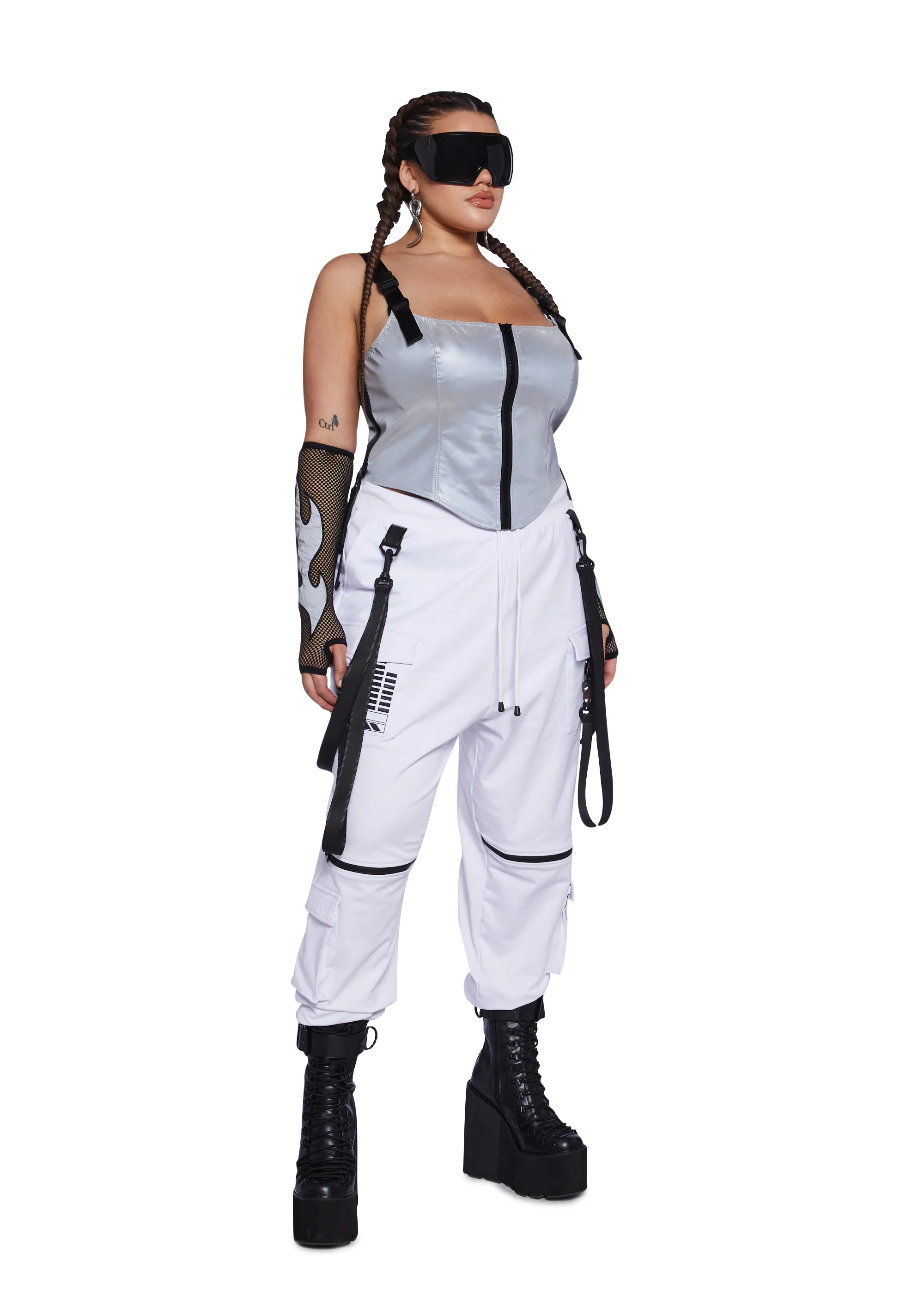 Plus Hologram Party Corset Top - Image 5