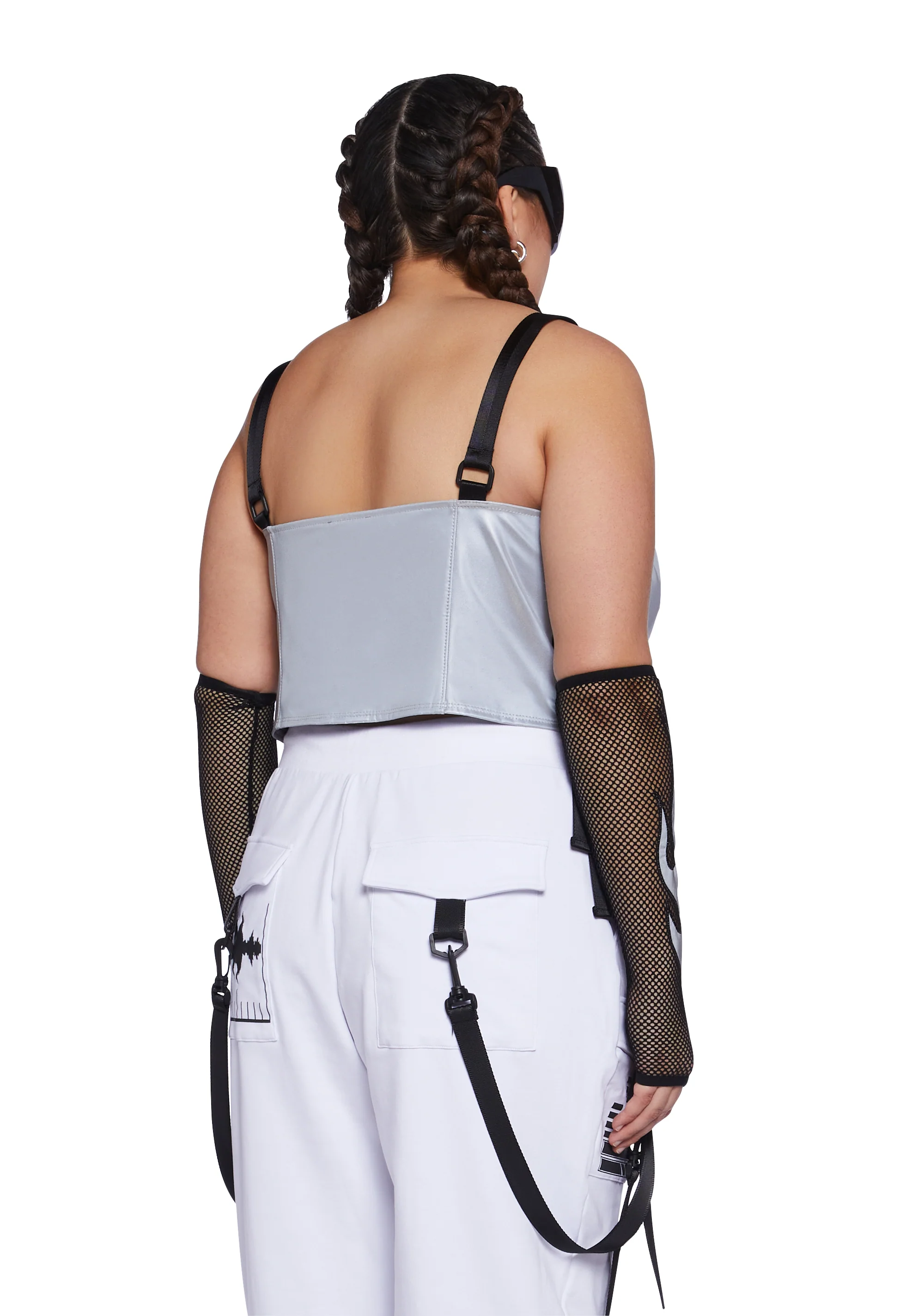 Plus Hologram Party Corset Top - Image 6