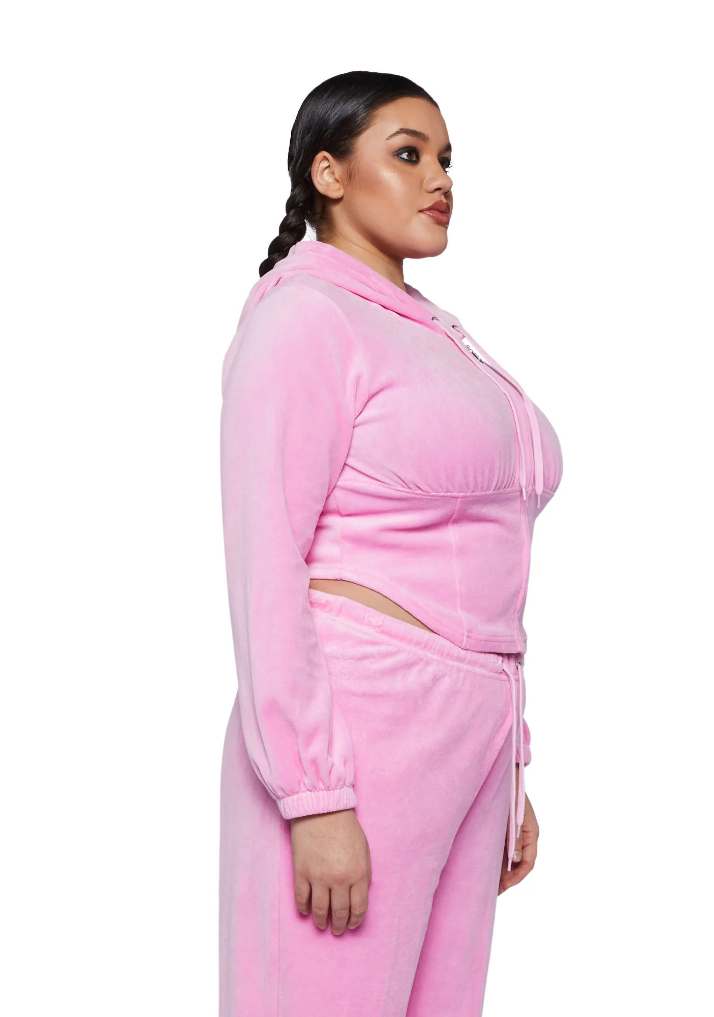 Plus Keep It Glossy Corset Hoodie - Image 3
