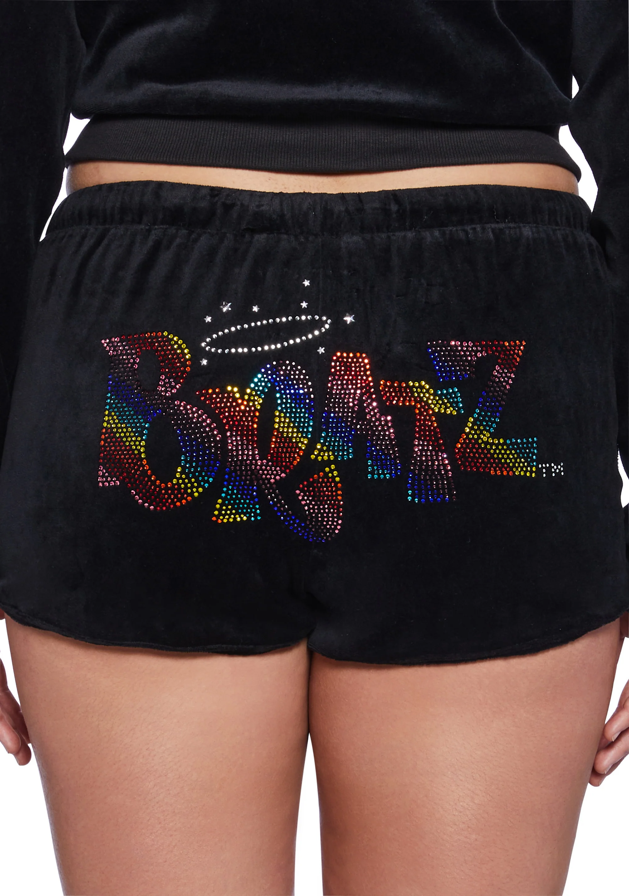 Plus Keep It Glossy Velour Shorts - Rainbow - Image 5