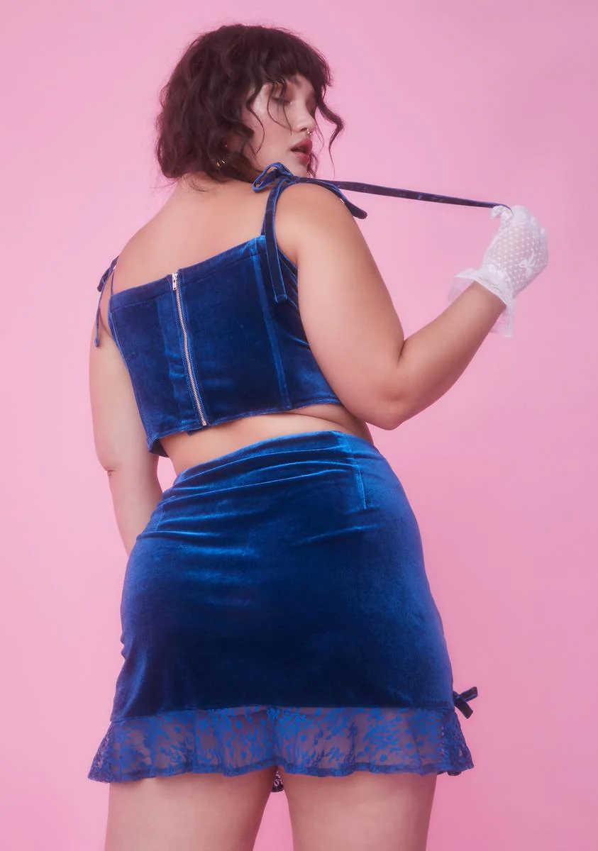 Plus Kiss Me Awake Velvet Skirt - Image 4