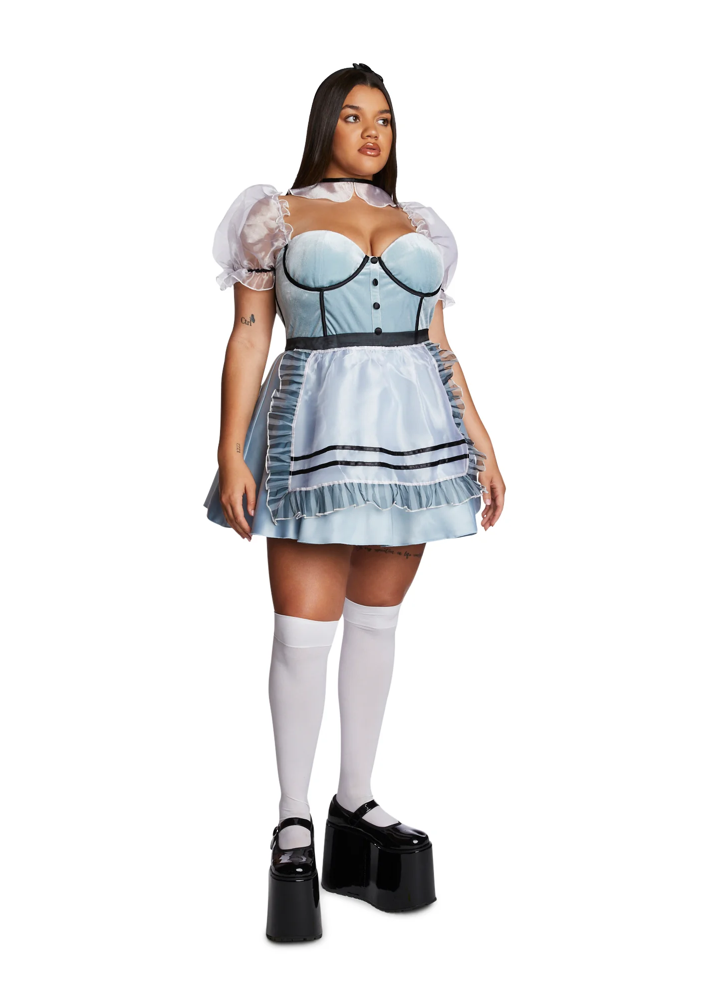 Plus Looking Glass Girl Costume Set - Image 5