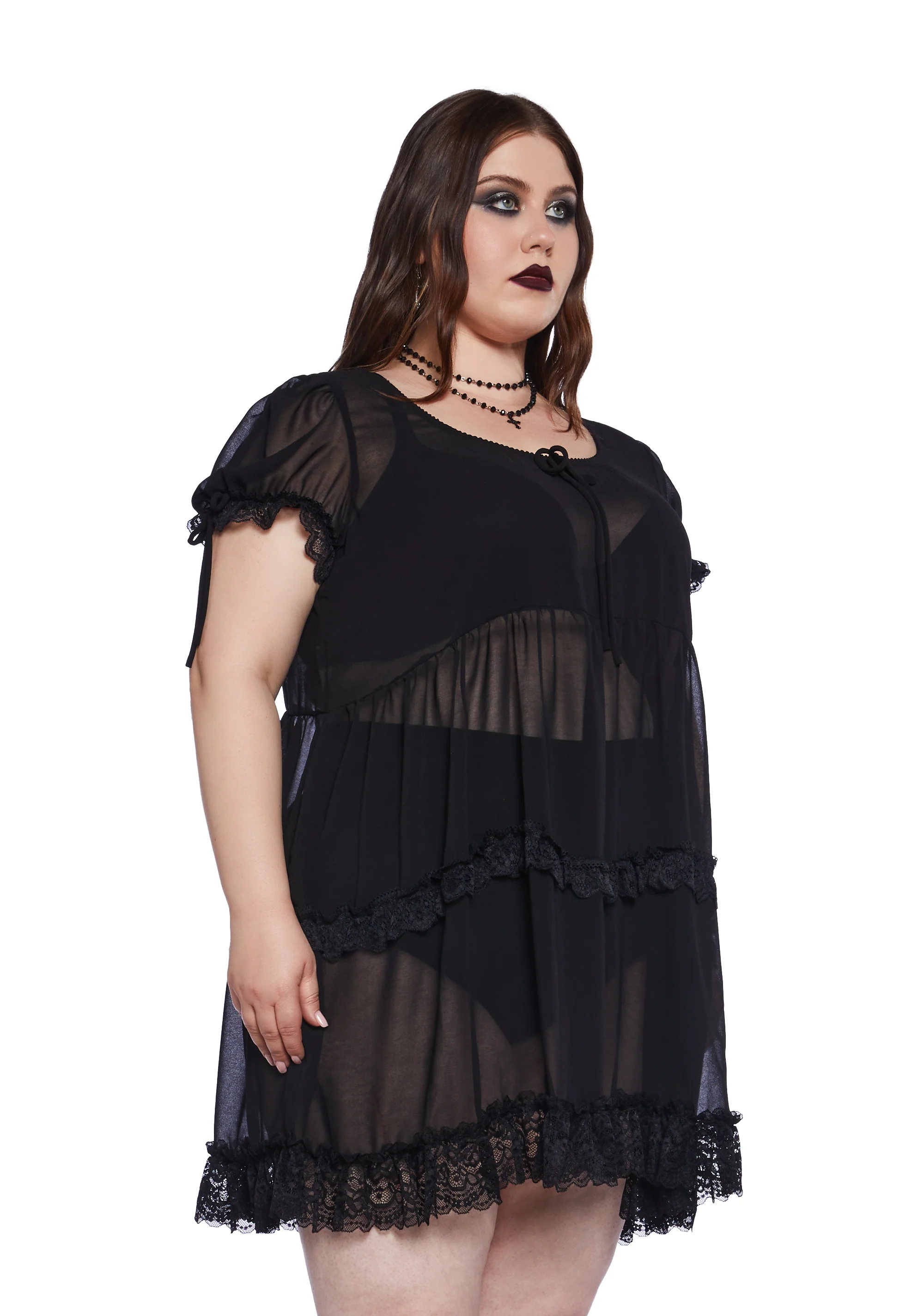 Plus Loves Moonlight Babydoll Dress - Image 5