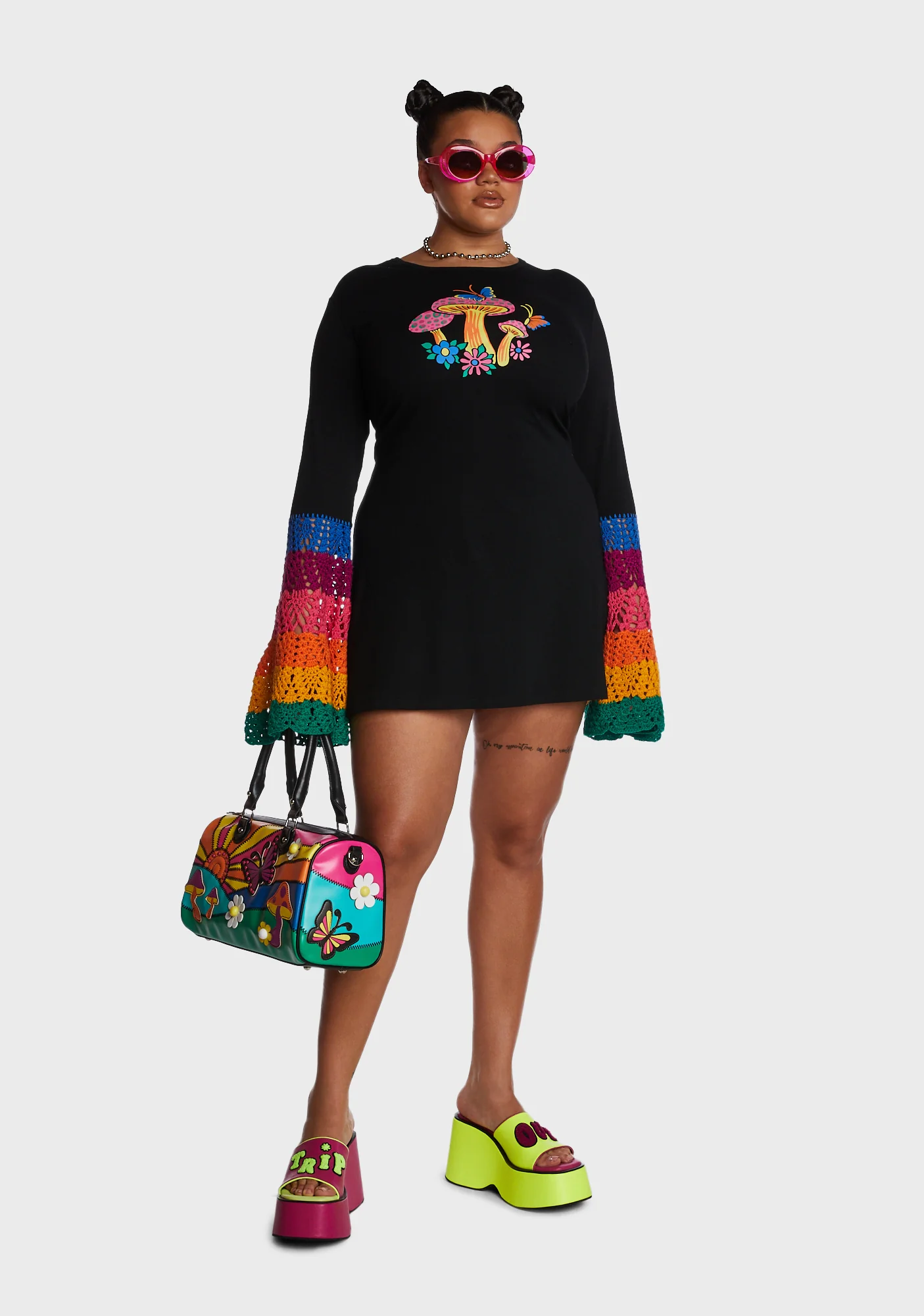 Plus Messing With Magic Bell Sleeve Dress - Image 2