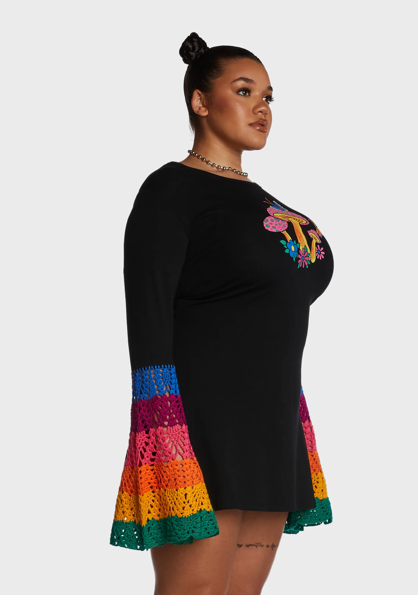 Plus Messing With Magic Bell Sleeve Dress - Image 3
