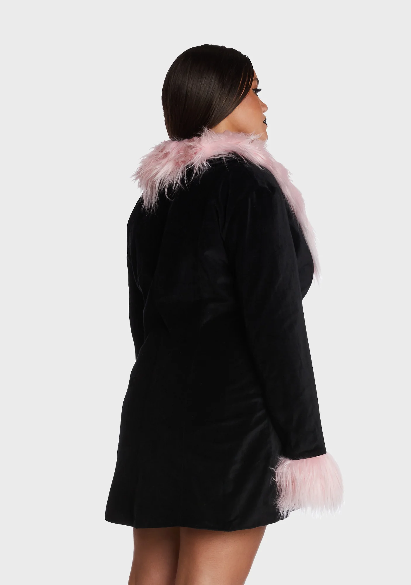Plus Morbid Beauty Velveteen Coat - Image 4